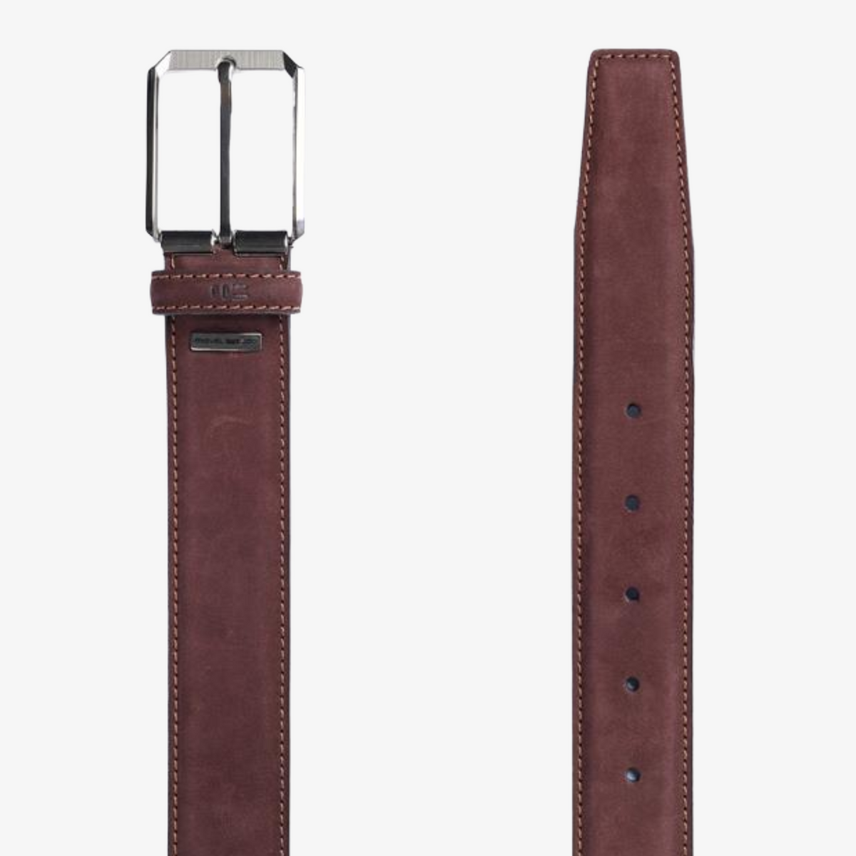 Miguel Bellido 35mm Suede Belt - Dark Brown