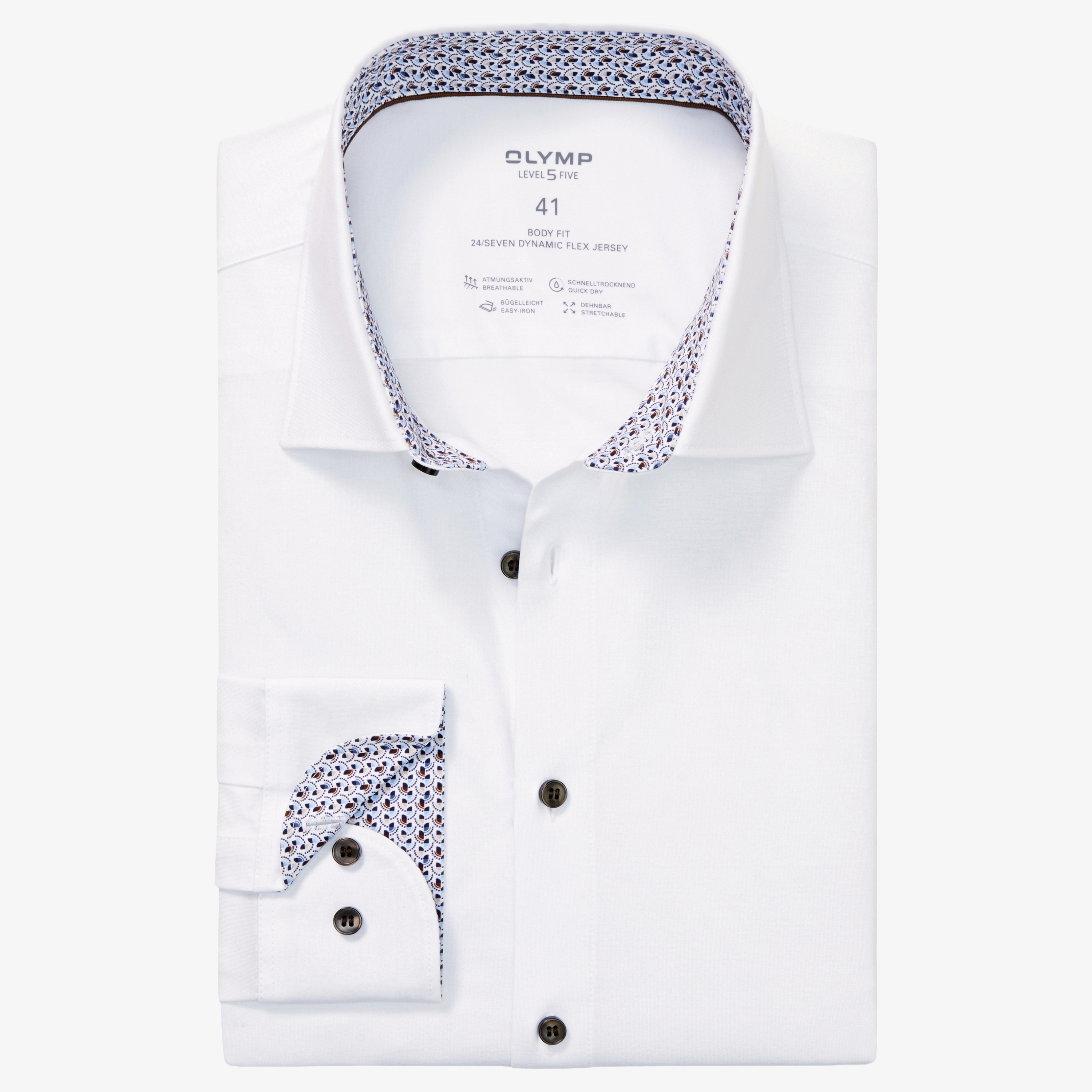 Olymp 24/7 Level 5 Jersey Shirt - White
