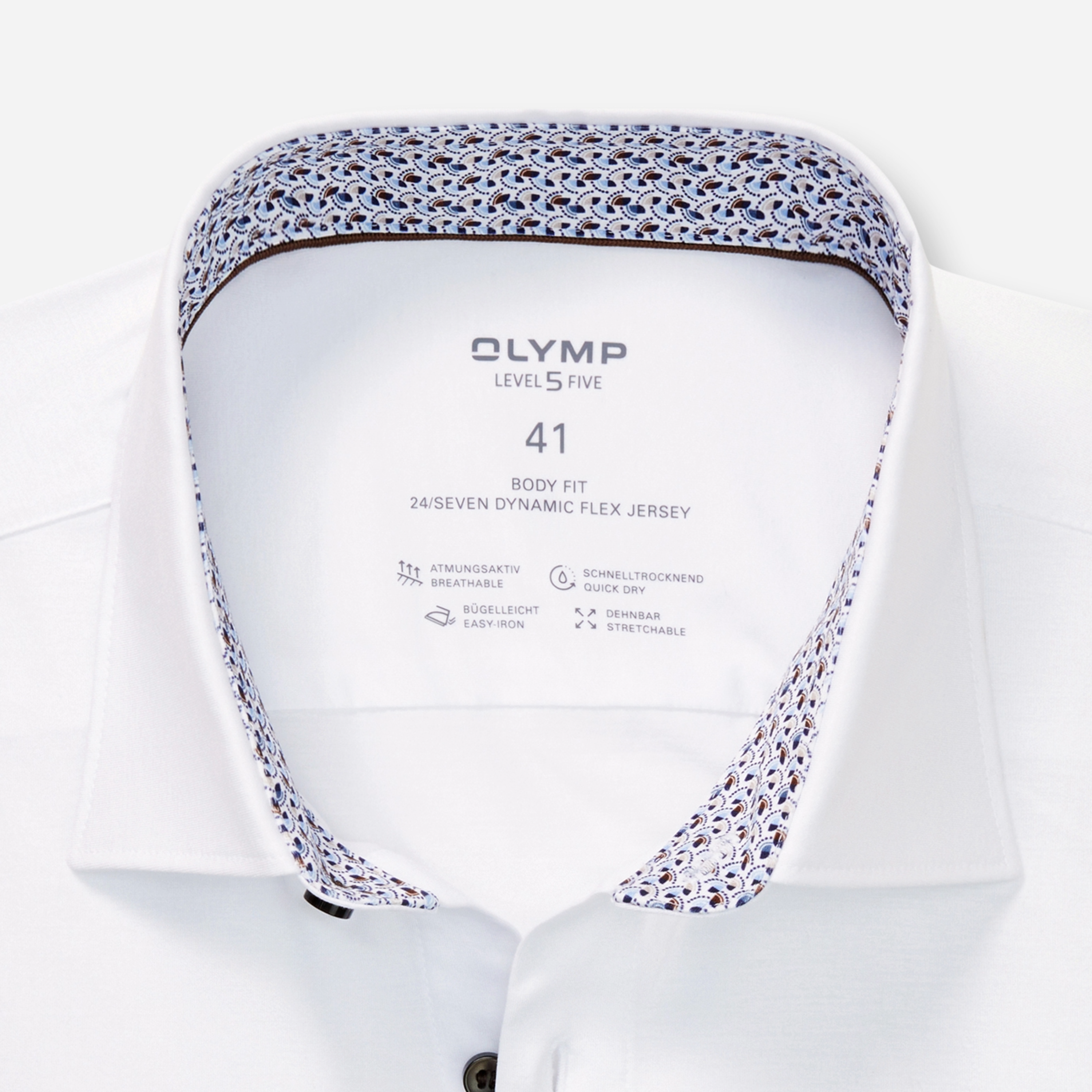 Olymp 24/7 Level 5 Jersey Shirt - White