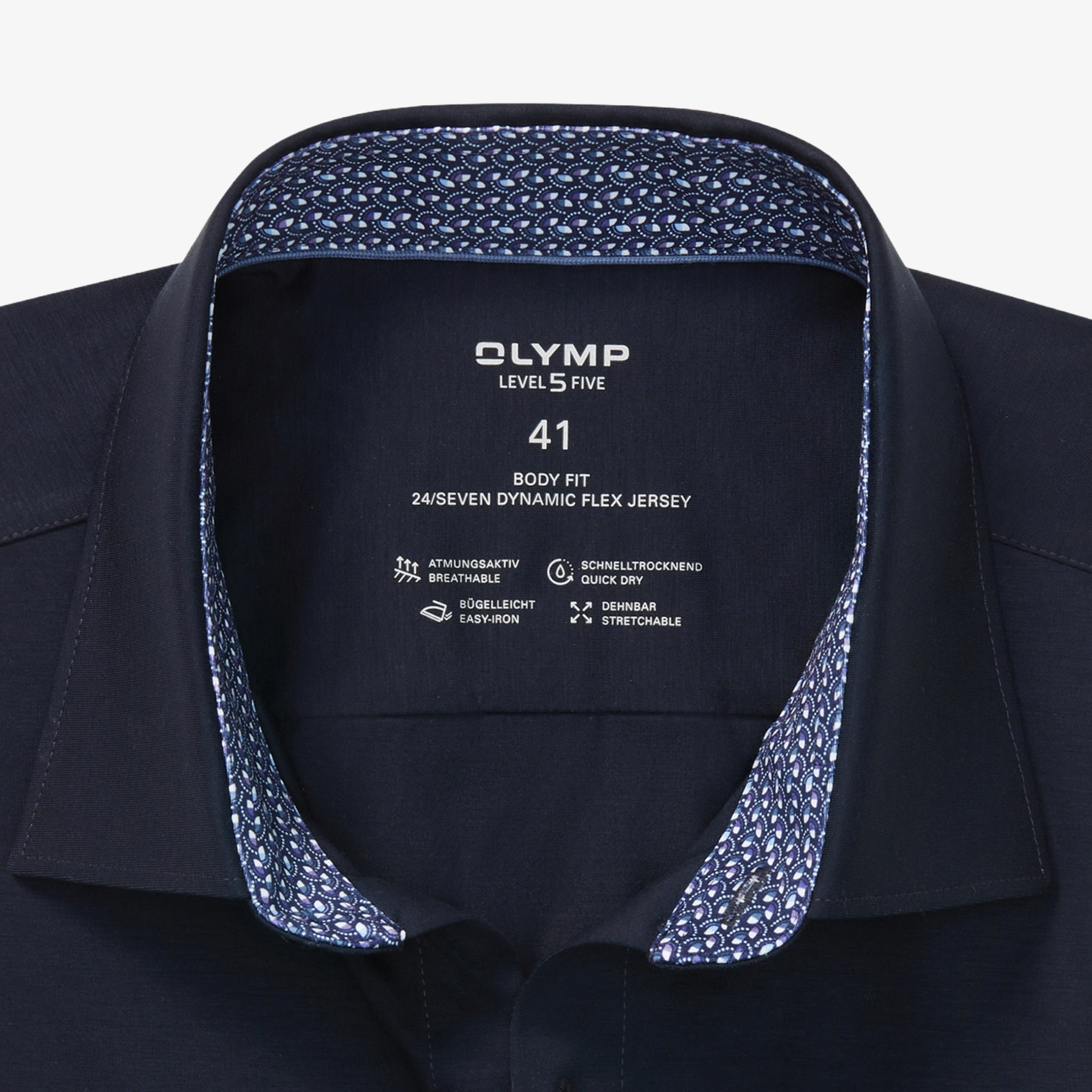Olymp 24/7 Level 5 Jersey Shirt - Navy