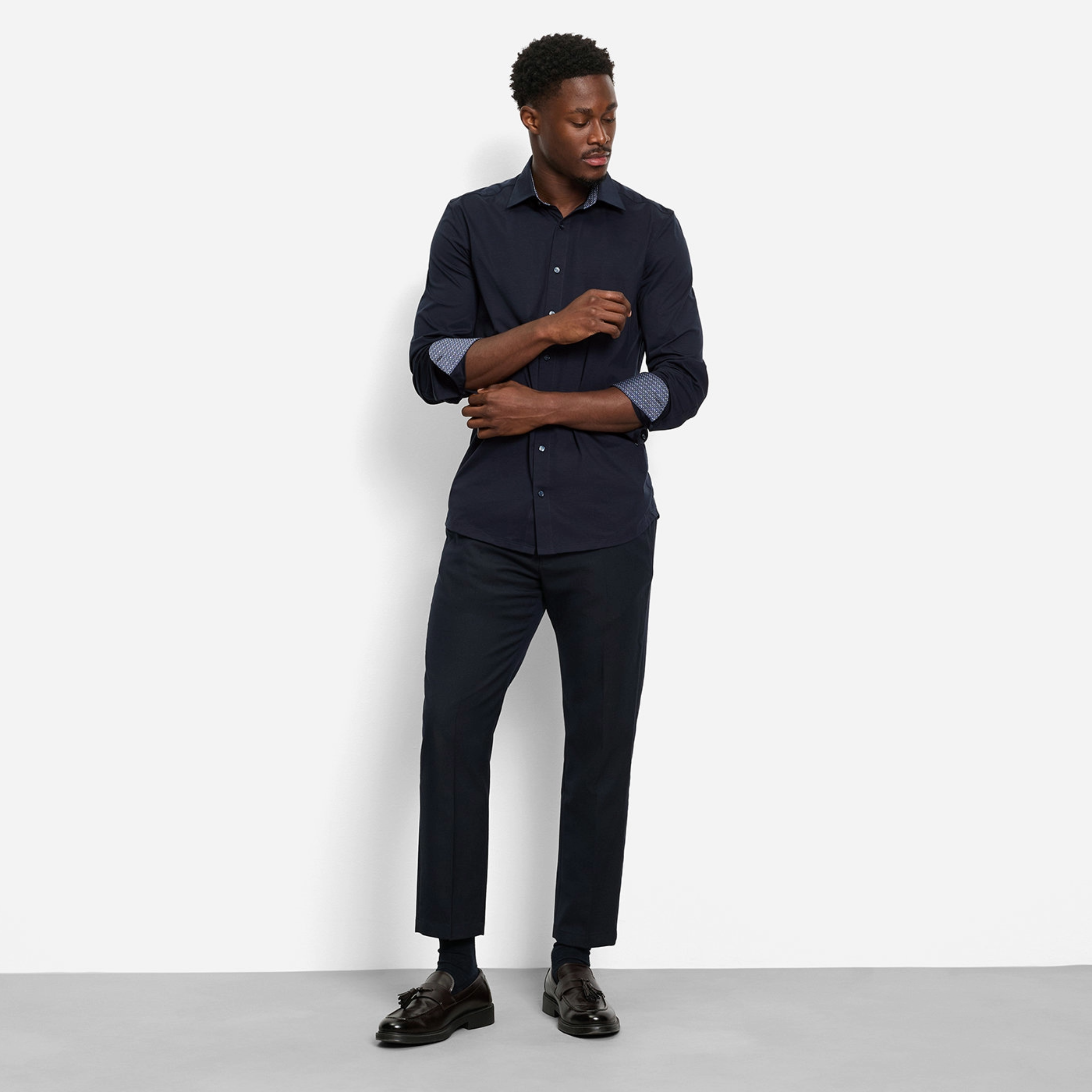 Olymp 24/7 Level 5 Jersey Shirt - Navy