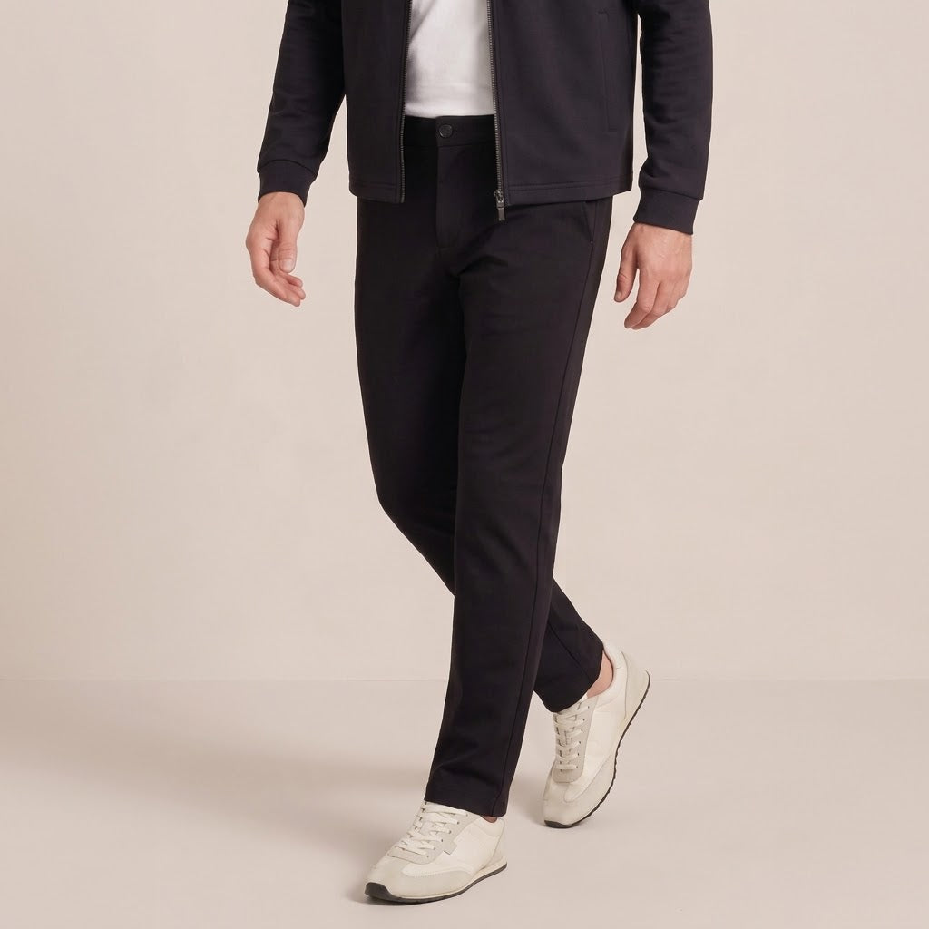 Thomas Maine Casual Jersey Trousers - Navy