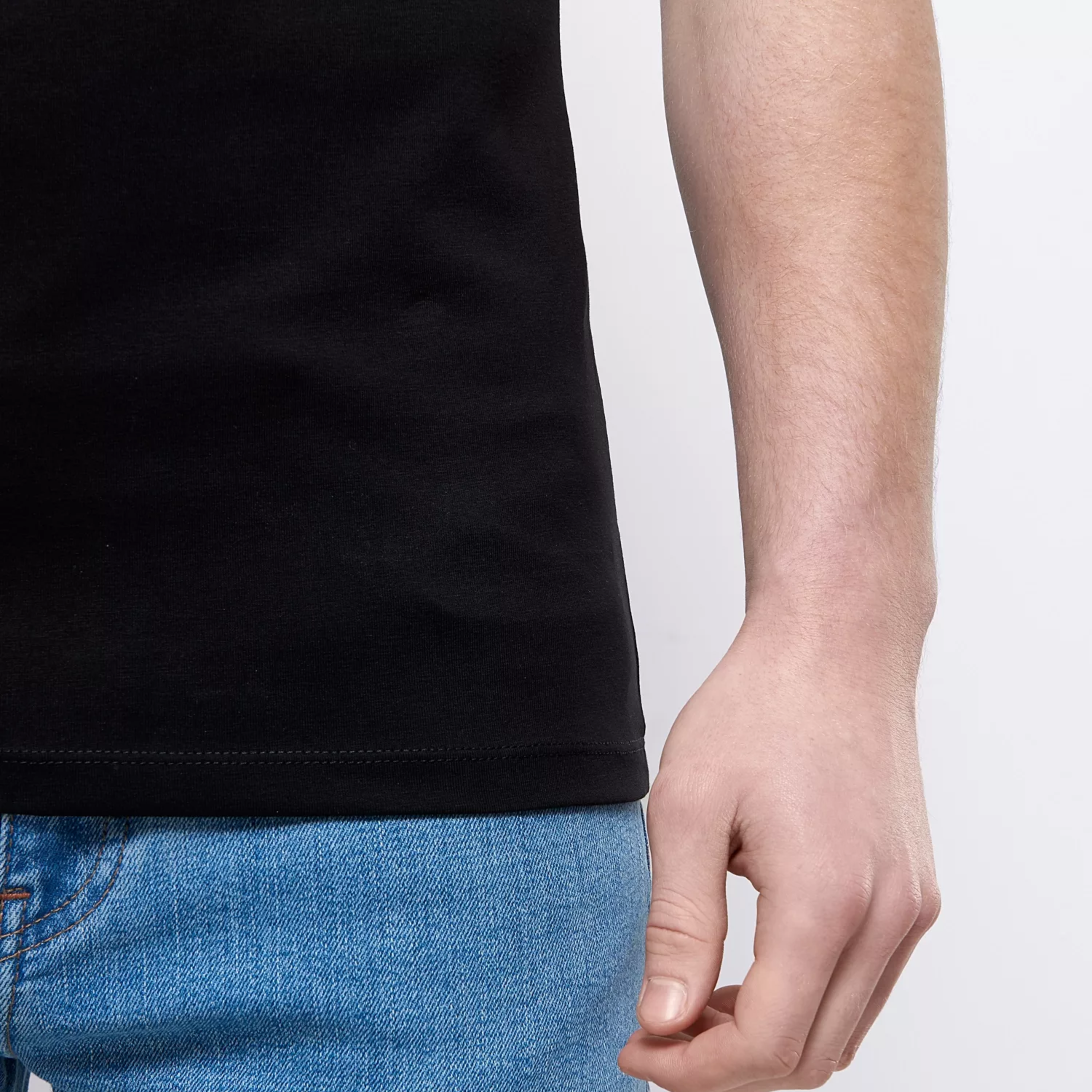 Remus Tapered Fit Cotton-Stretch T-Shirt - Black