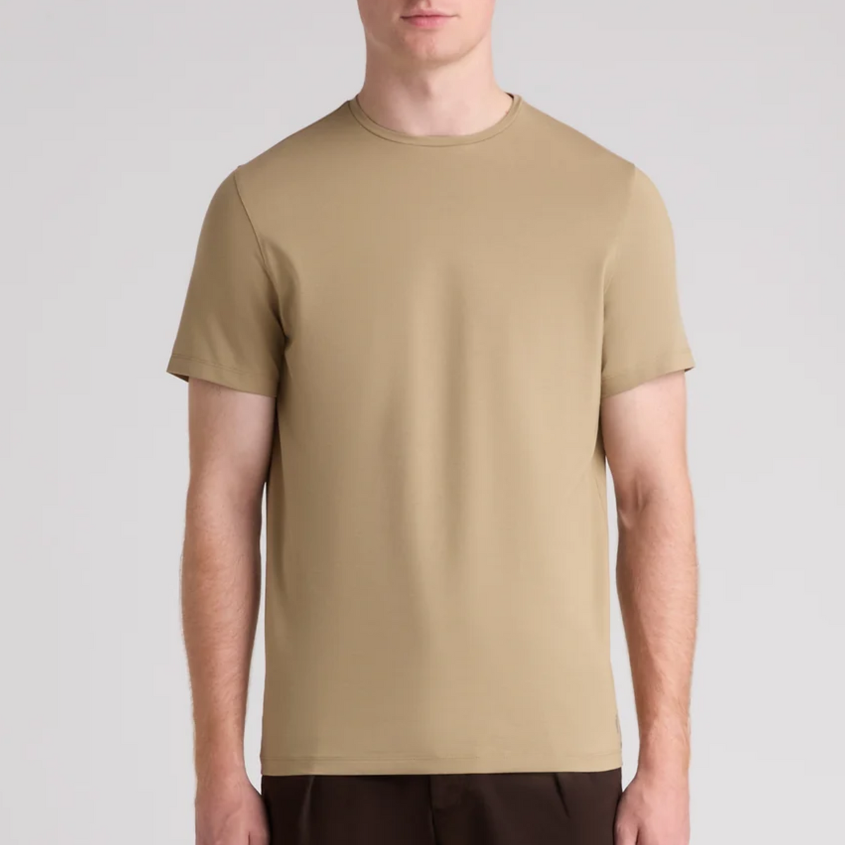 Remus Tapered Fit Cotton-Stretch T-Shirt - Beige