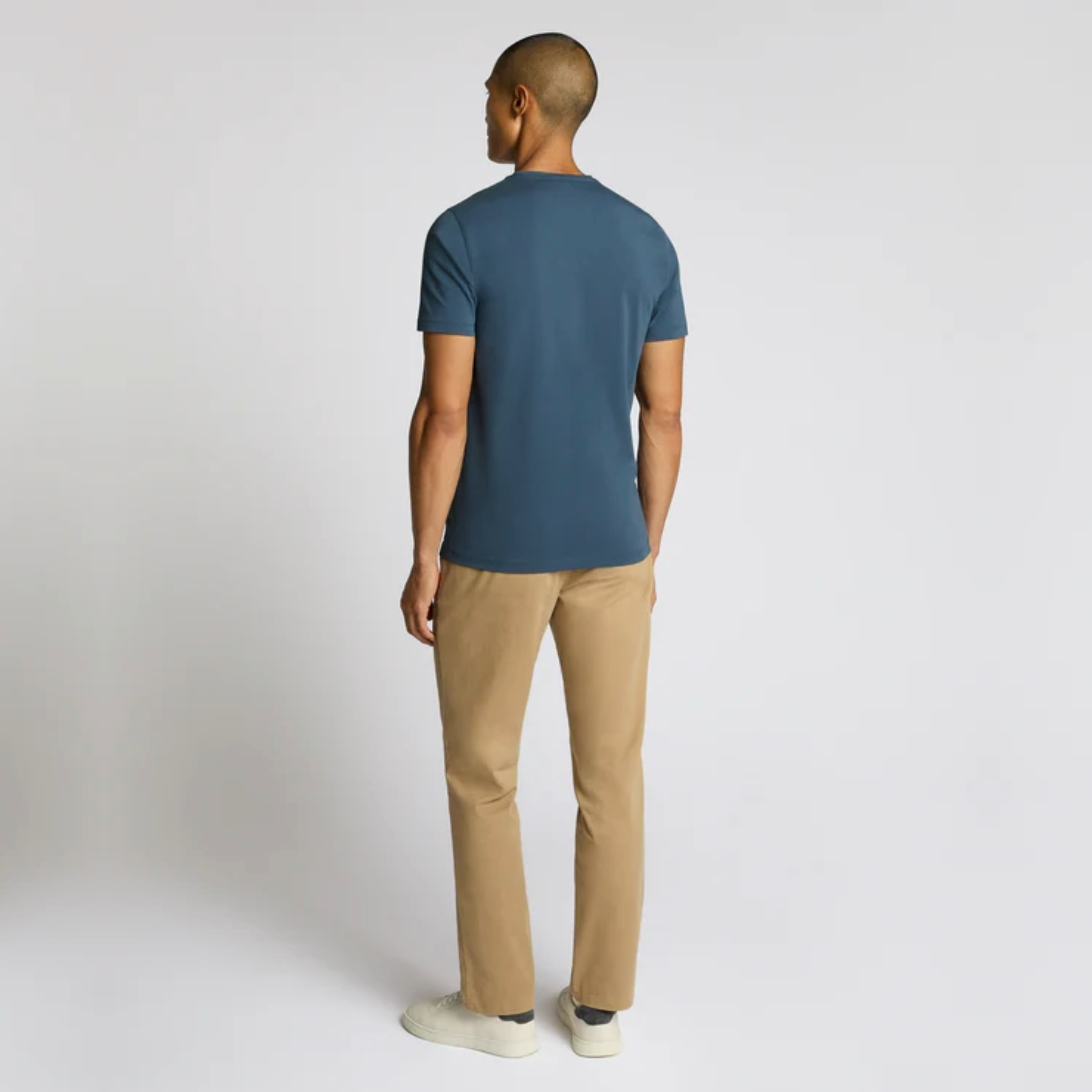 Remus Tapered Fit Cotton-Stretch T Shirt - Blue