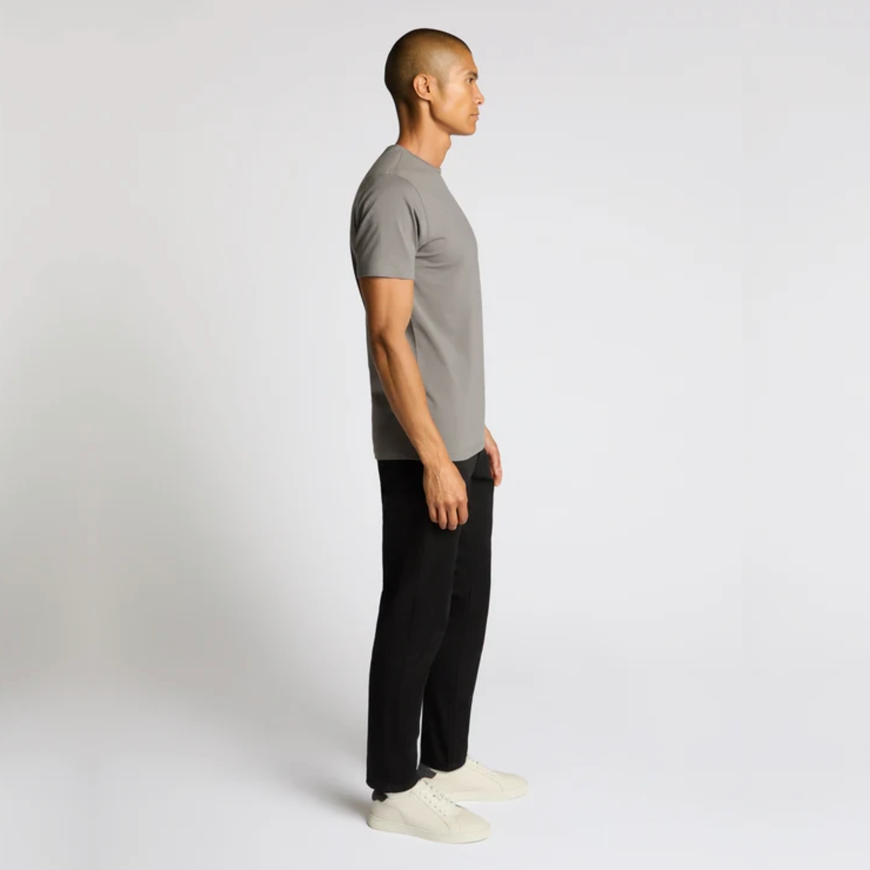 Remus Tapered Fit Cotton-Stretch T Shirt - Grey