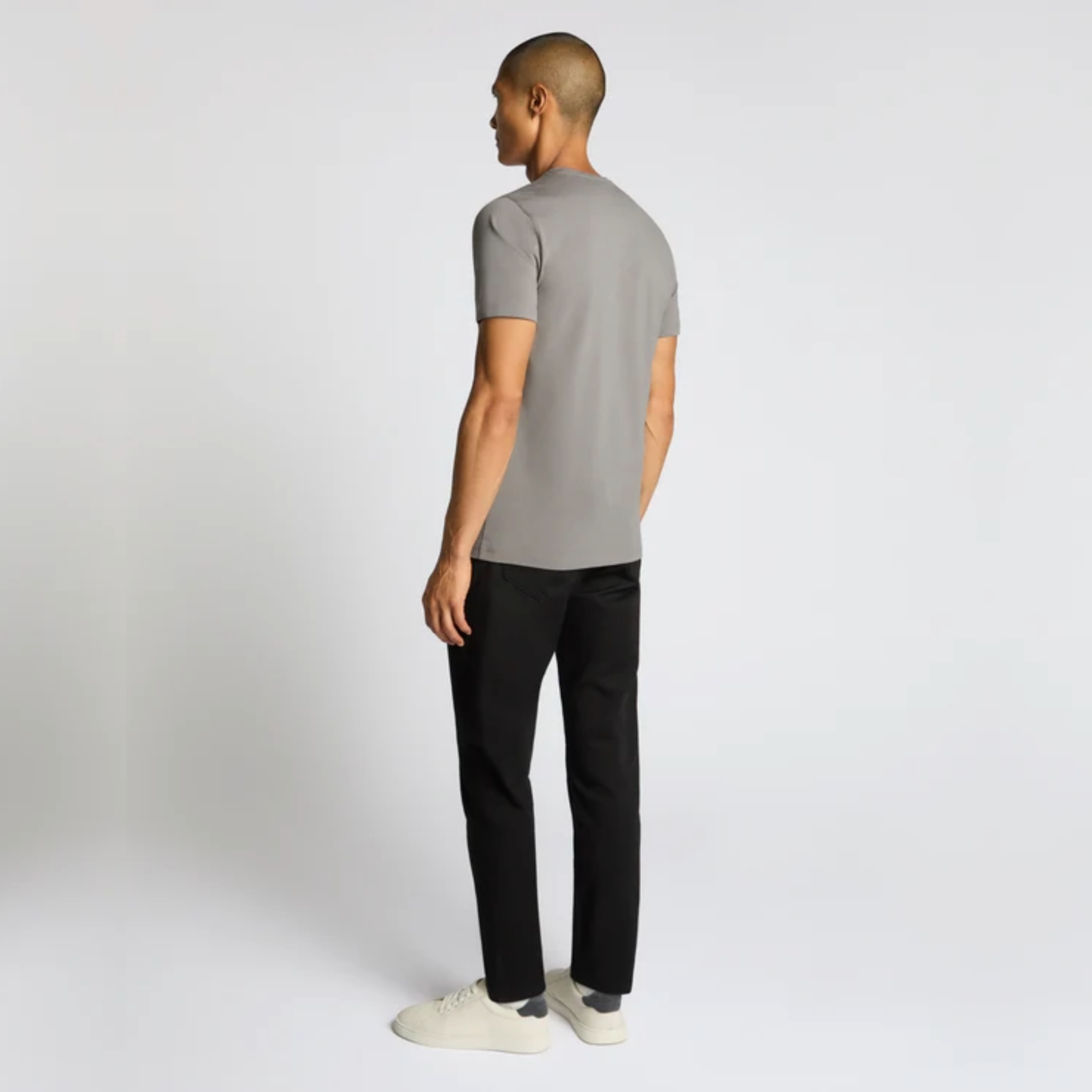 Remus Tapered Fit Cotton-Stretch T Shirt - Grey