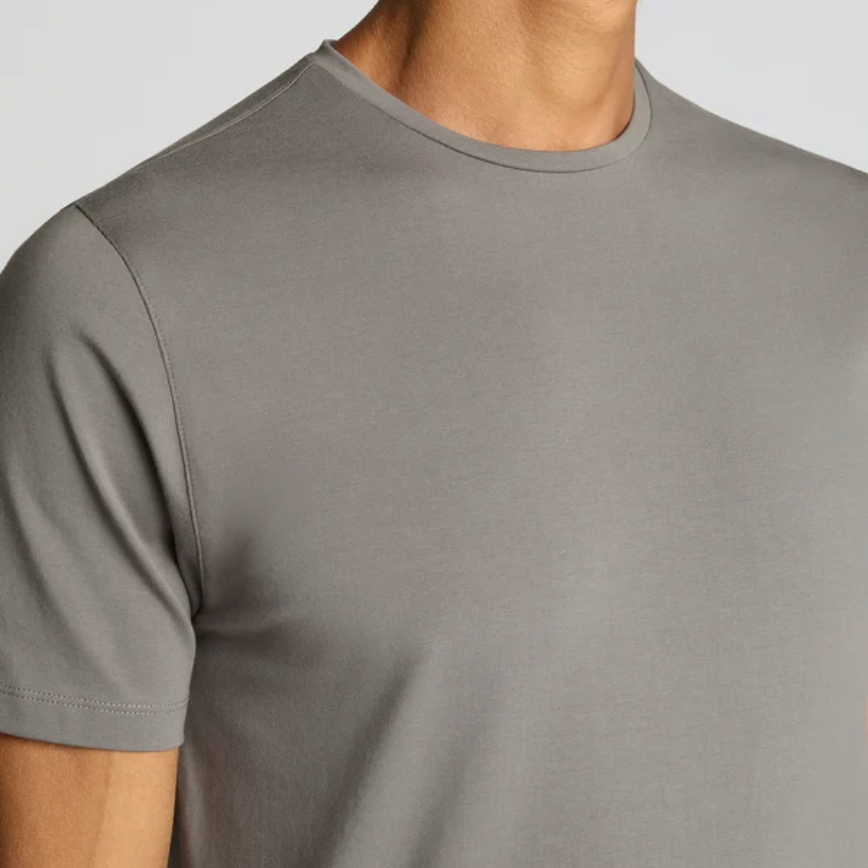 Remus Tapered Fit Cotton-Stretch T Shirt - Grey