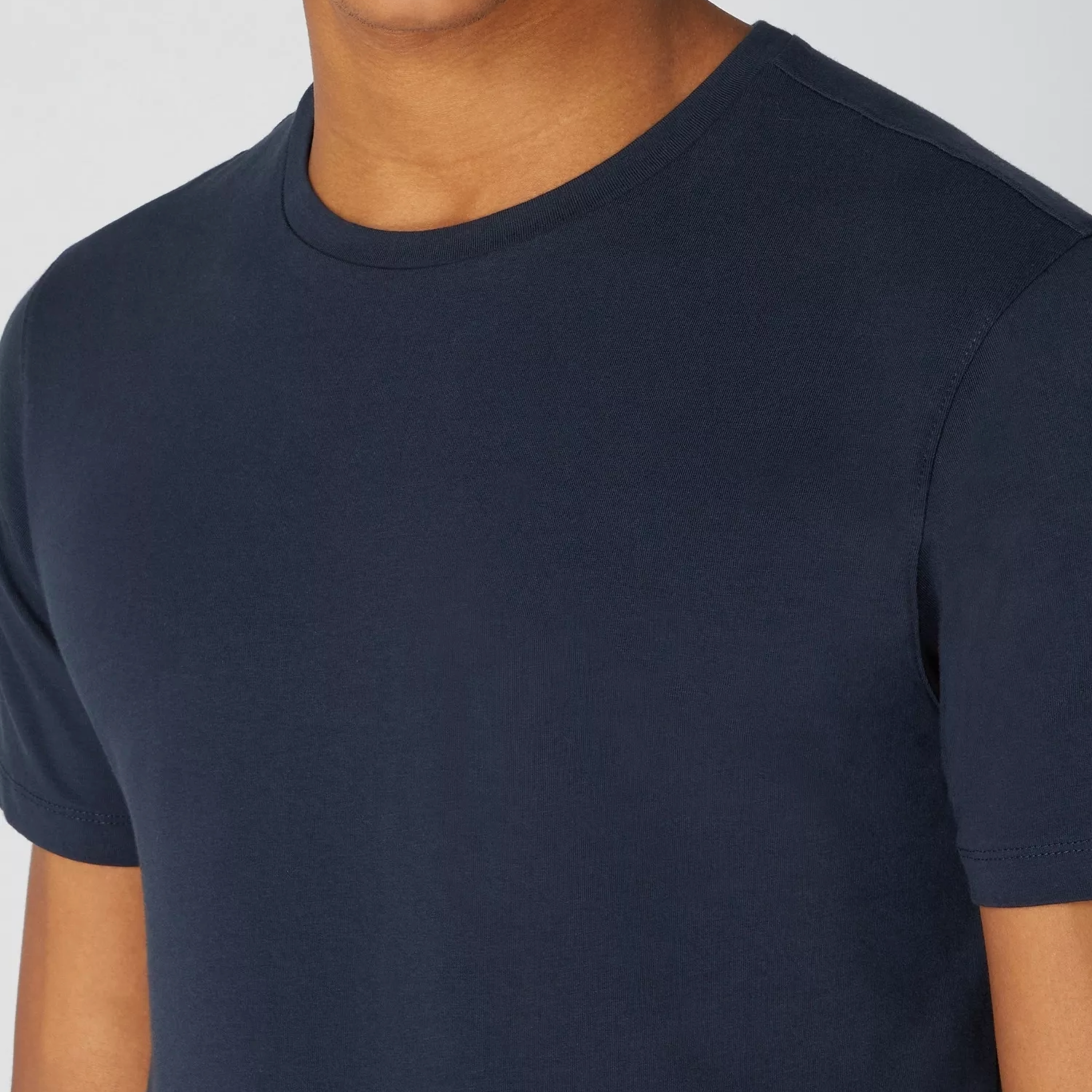 Remus Tapered Fit Cotton-Stretch T Shirt - Navy