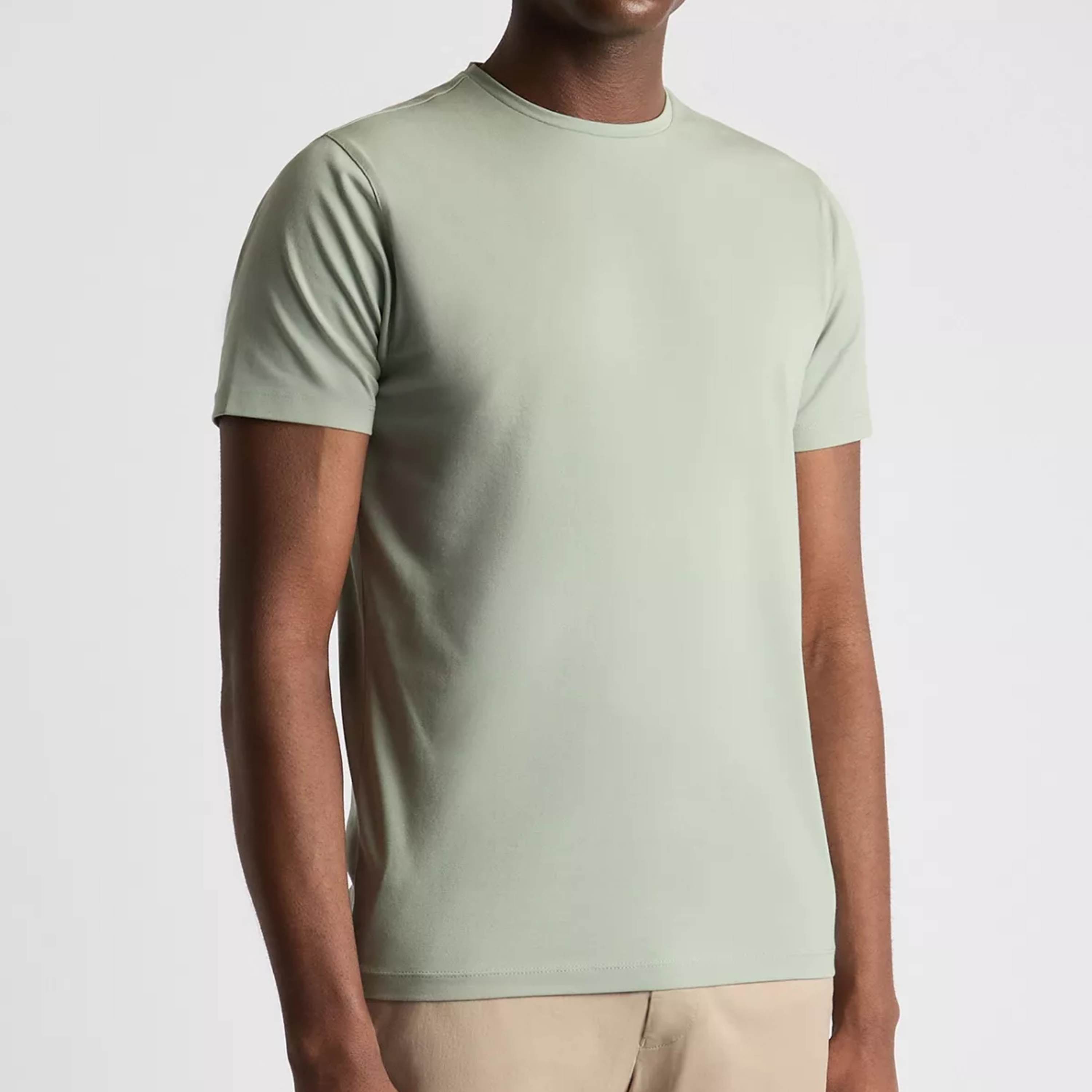 Remus Tapered Fit Cotton-Stretch T Shirt - Olive Green