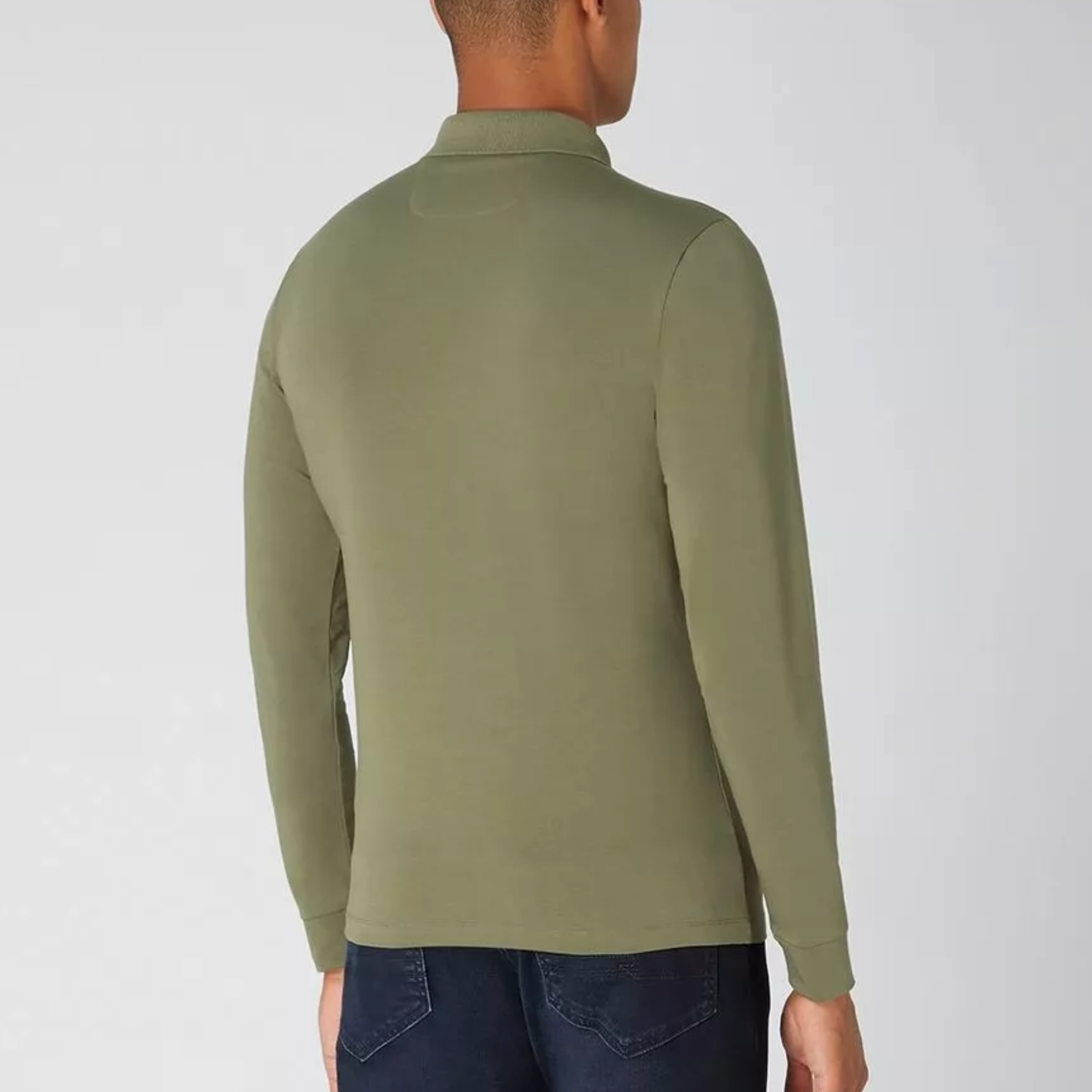 Remus Long Sleeve Button Polo Shirt - Khaki