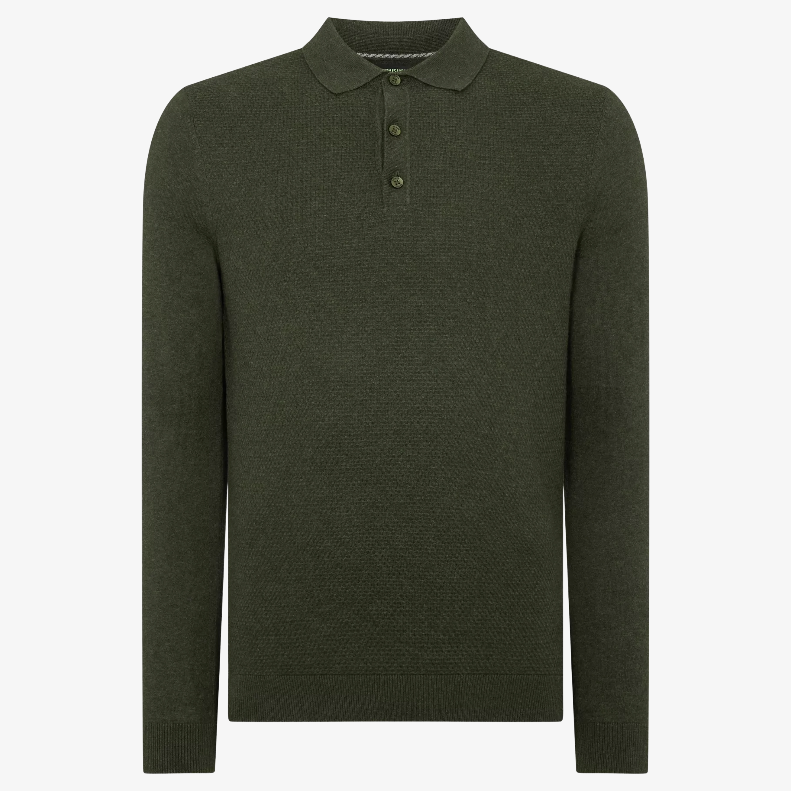 Remus Slim Fit Cotton Knitted Polo - Green