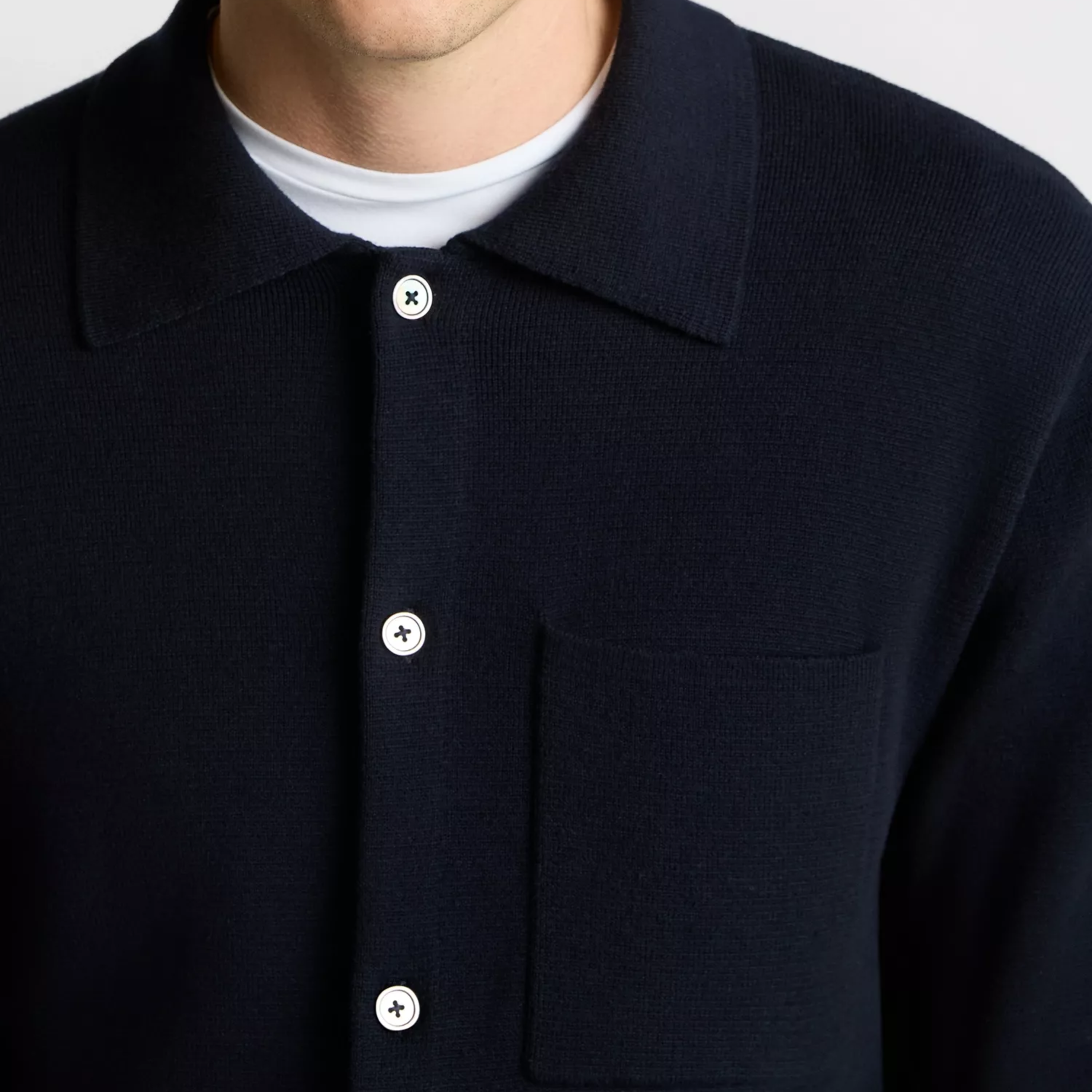 Remus Polo Collar Cardigan - Navy