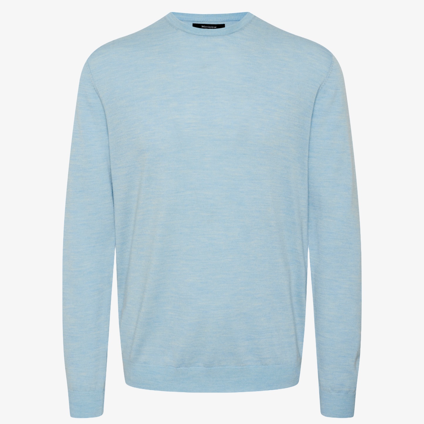 Matinique Margrate Merino Wool Crew - Chambray Blue