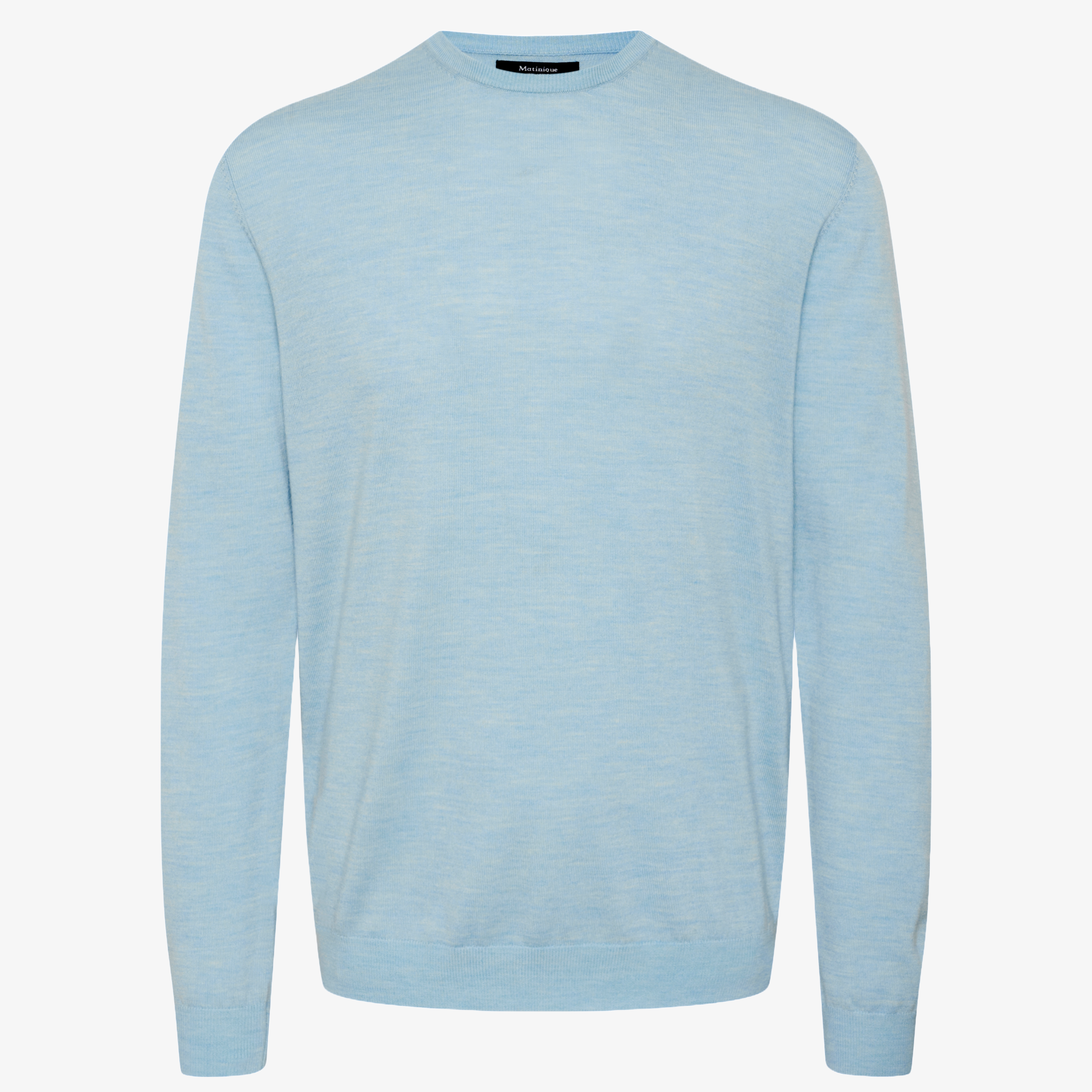 Matinique Margrate Merino Wool Crew - Chambray Blue