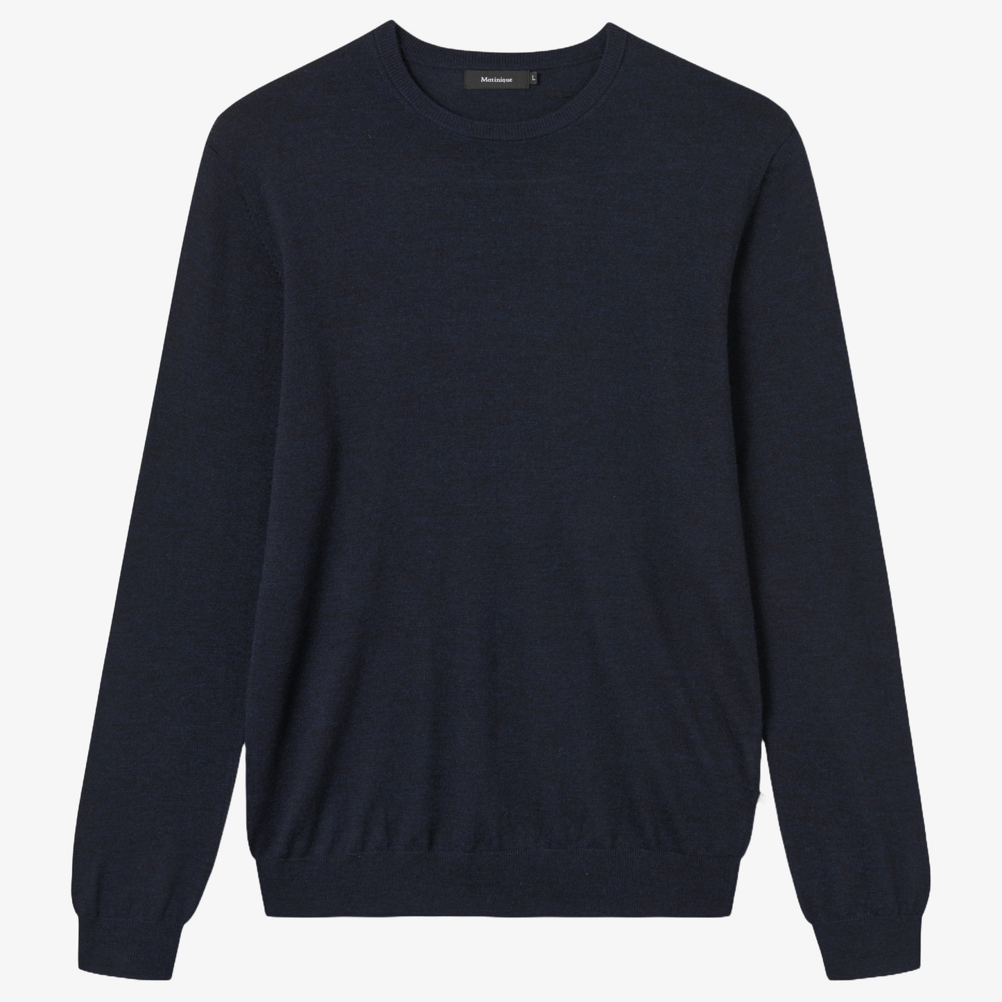 Matinique Margrate Merino Wool Crew - Dark Navy