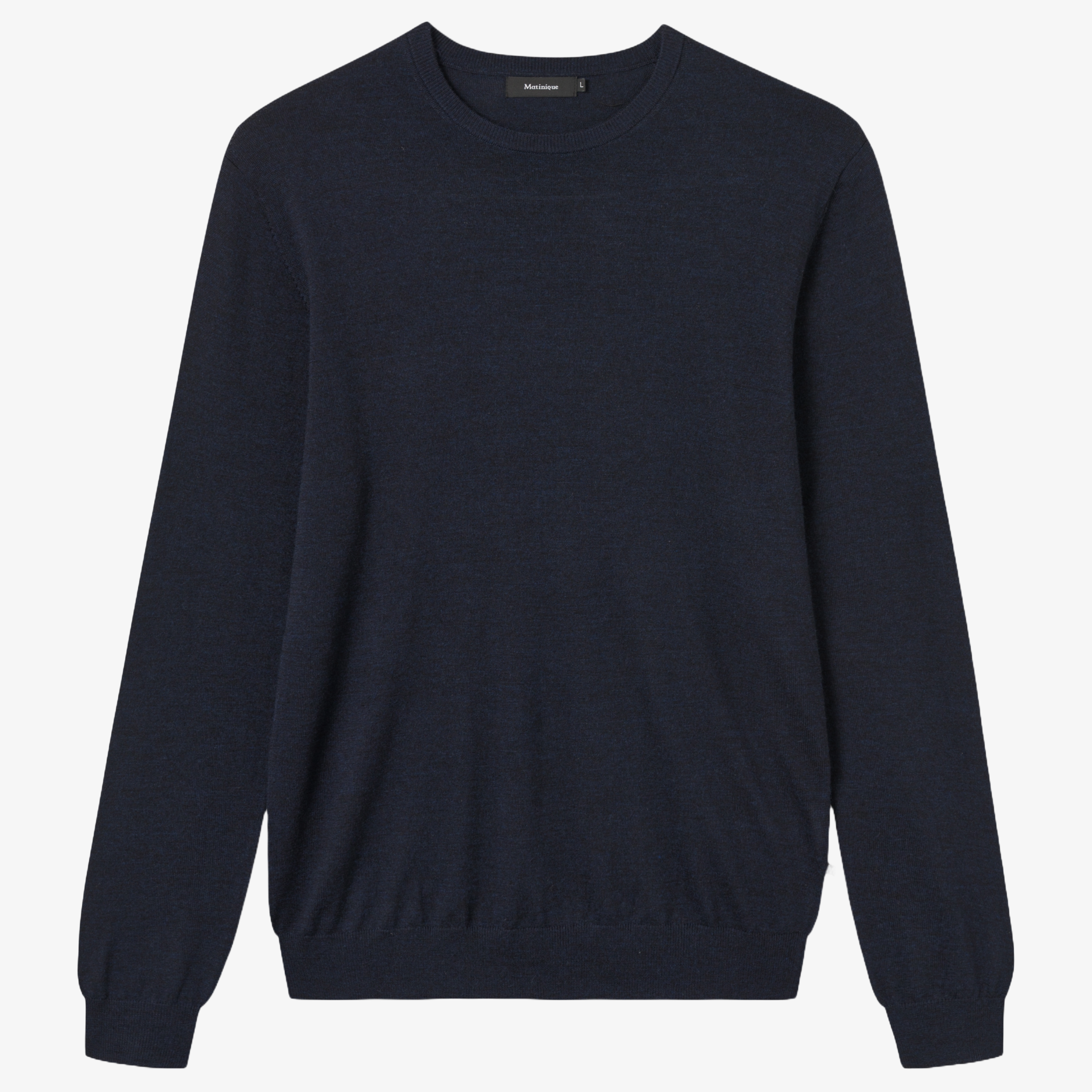 Matinique Margrate Merino Wool Crew - Dark Navy