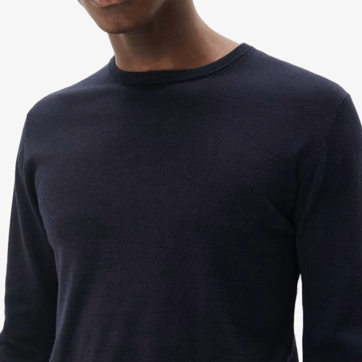 Matinique Margrate Merino Wool Crew - Dark Navy