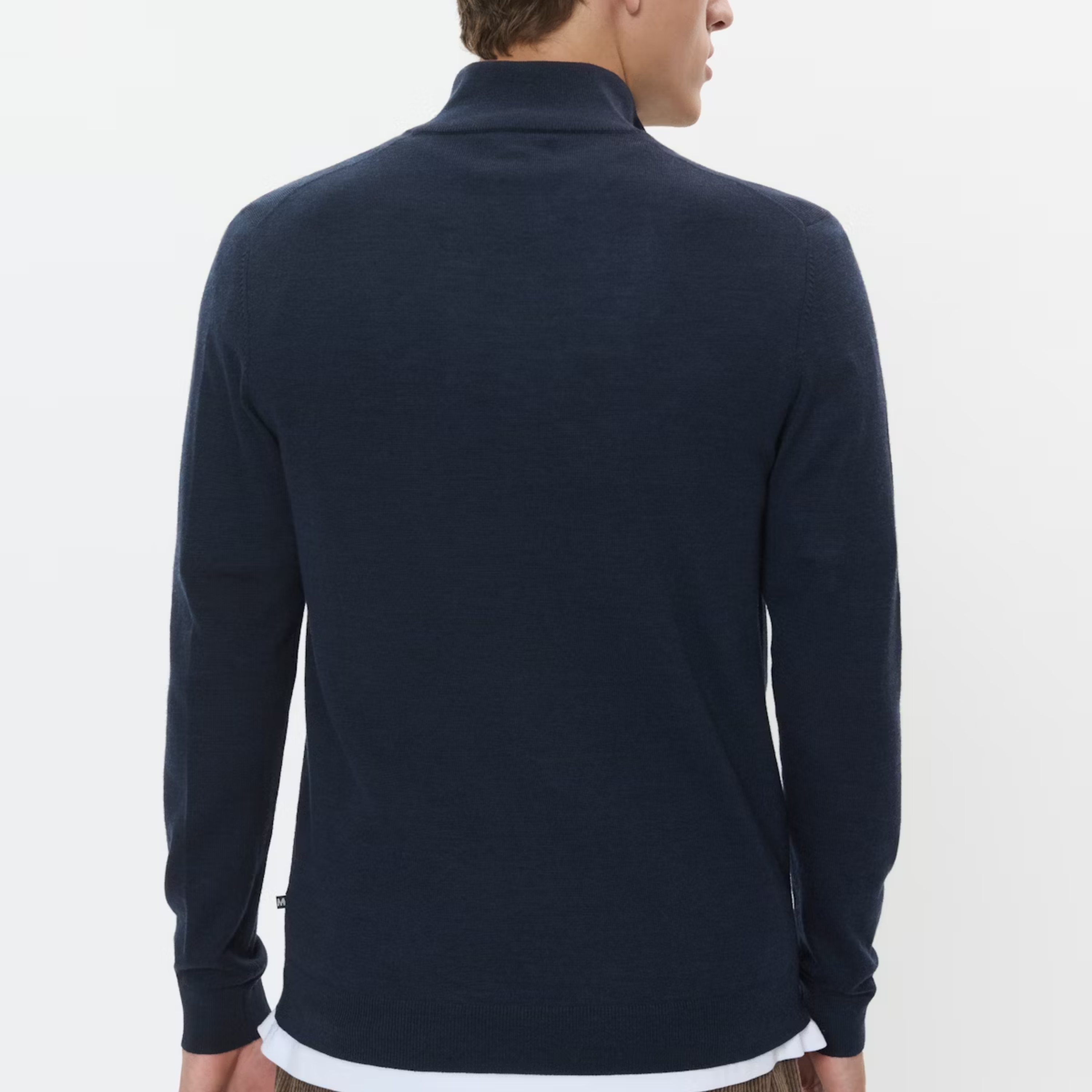 Matinique Mamason Merino Wool Half Zip Jumper - Dark Navy