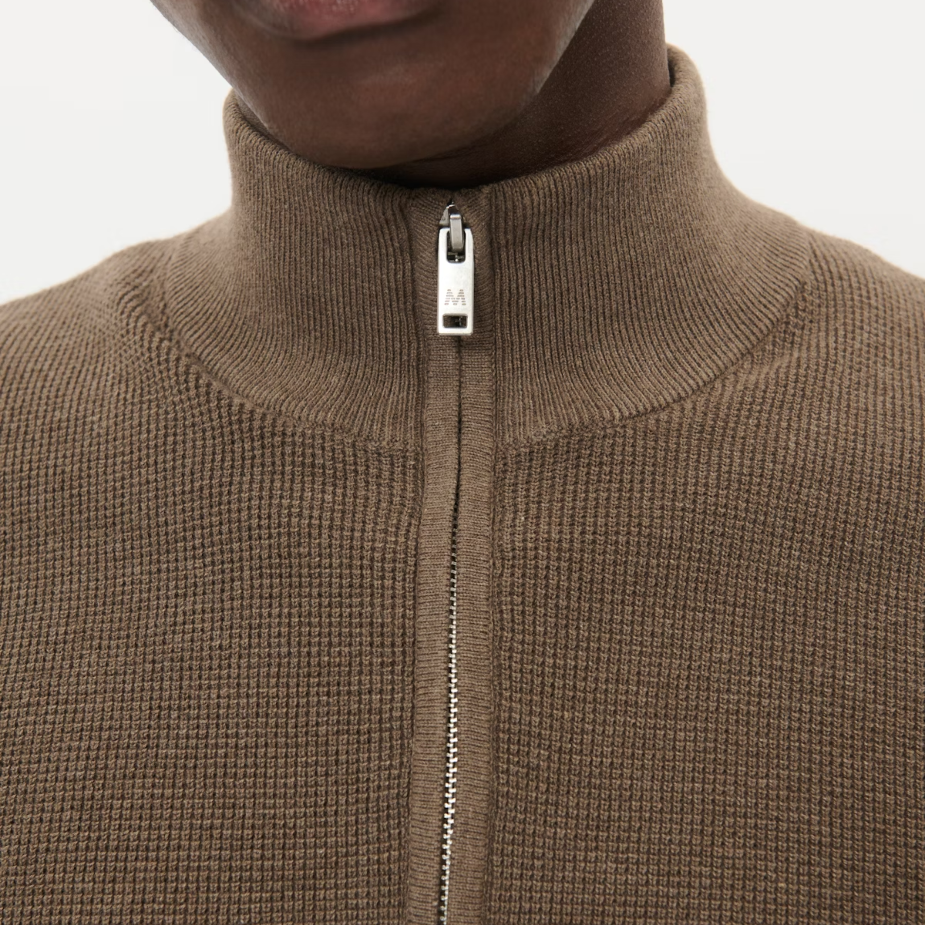 Matinique MAlagoon Knitted Half-Zip Pullover - Morel Melange