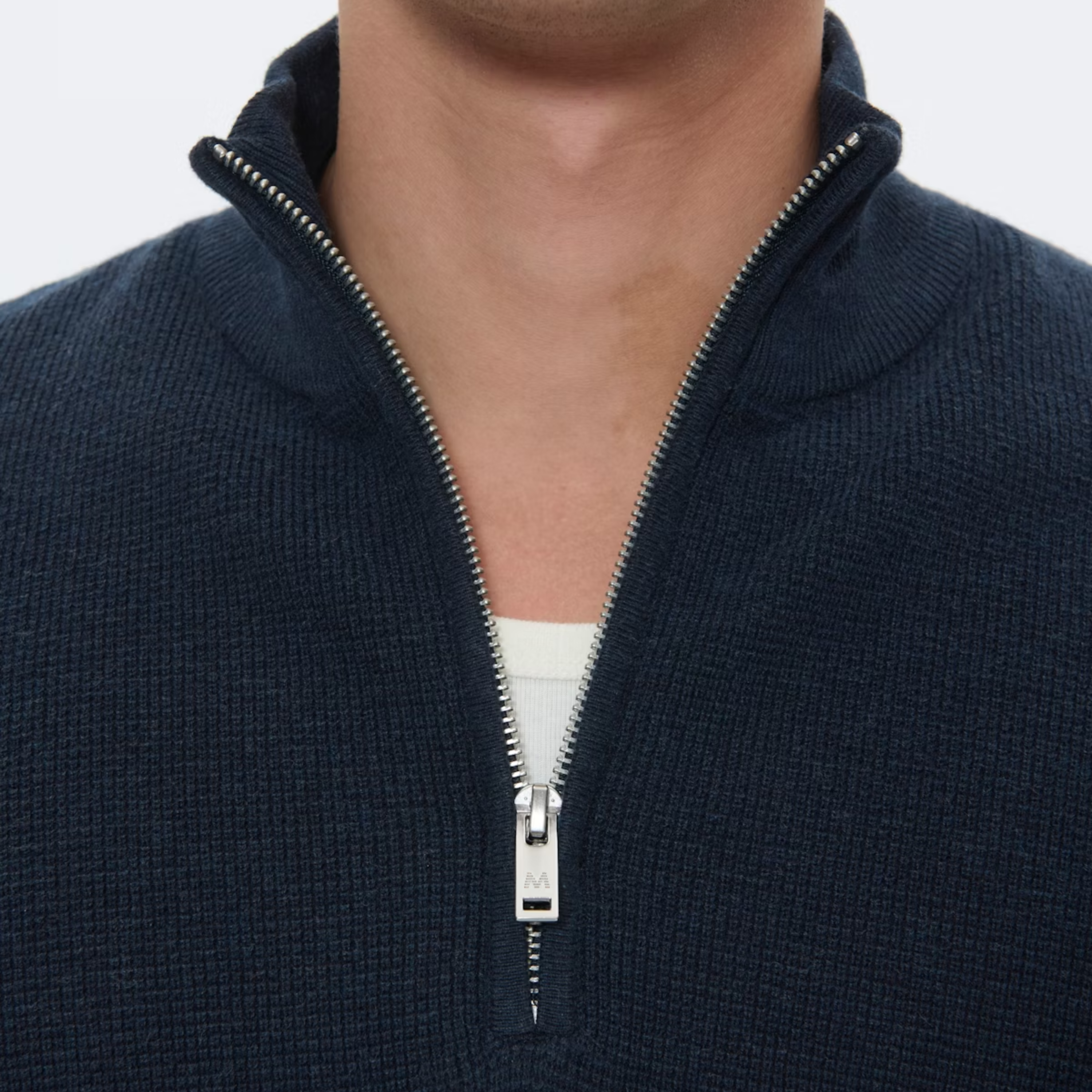 Matinique MAlagoon Knitted Half-Zip Pullover - Dark Navy