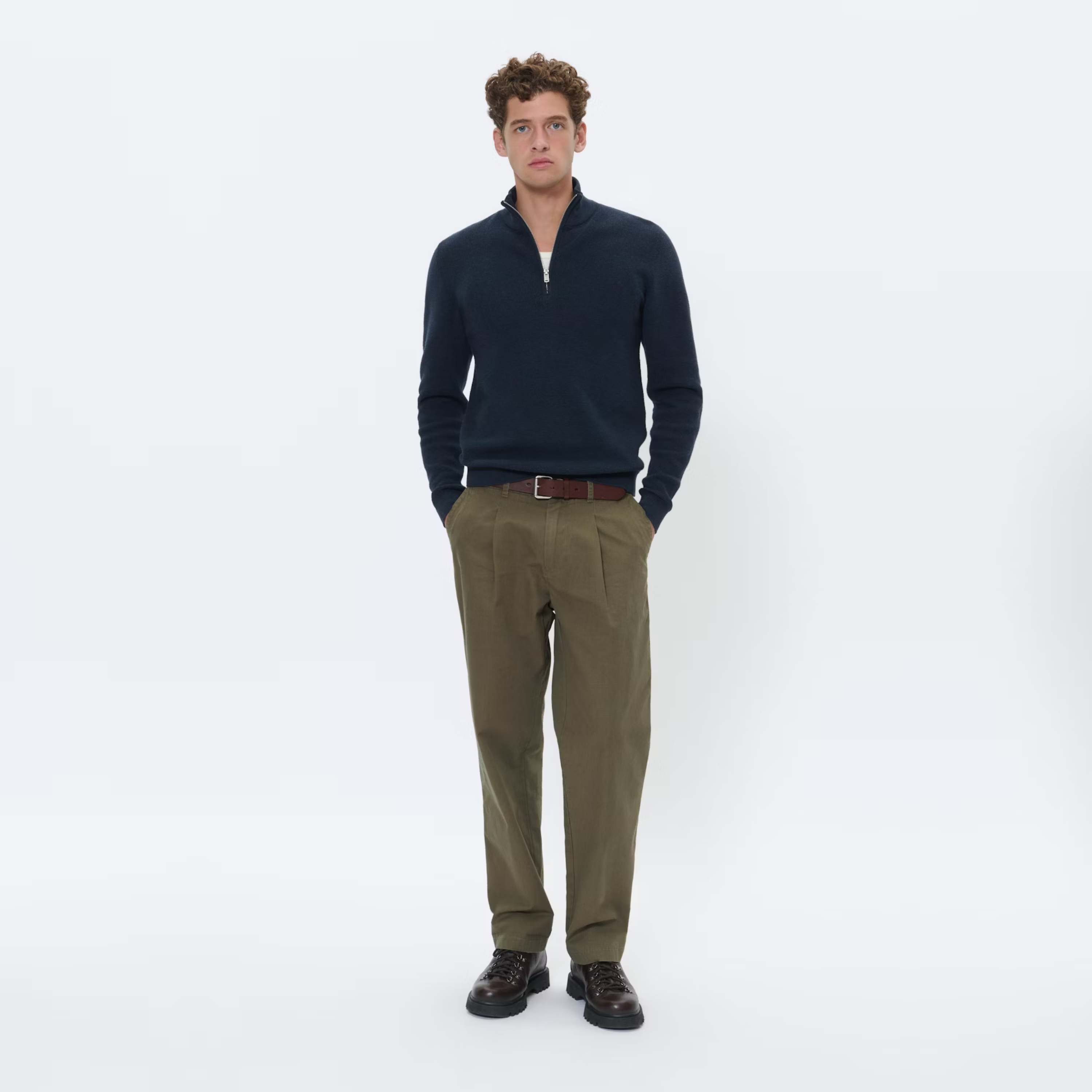 Matinique MAlagoon Knitted Half-Zip Pullover - Dark Navy
