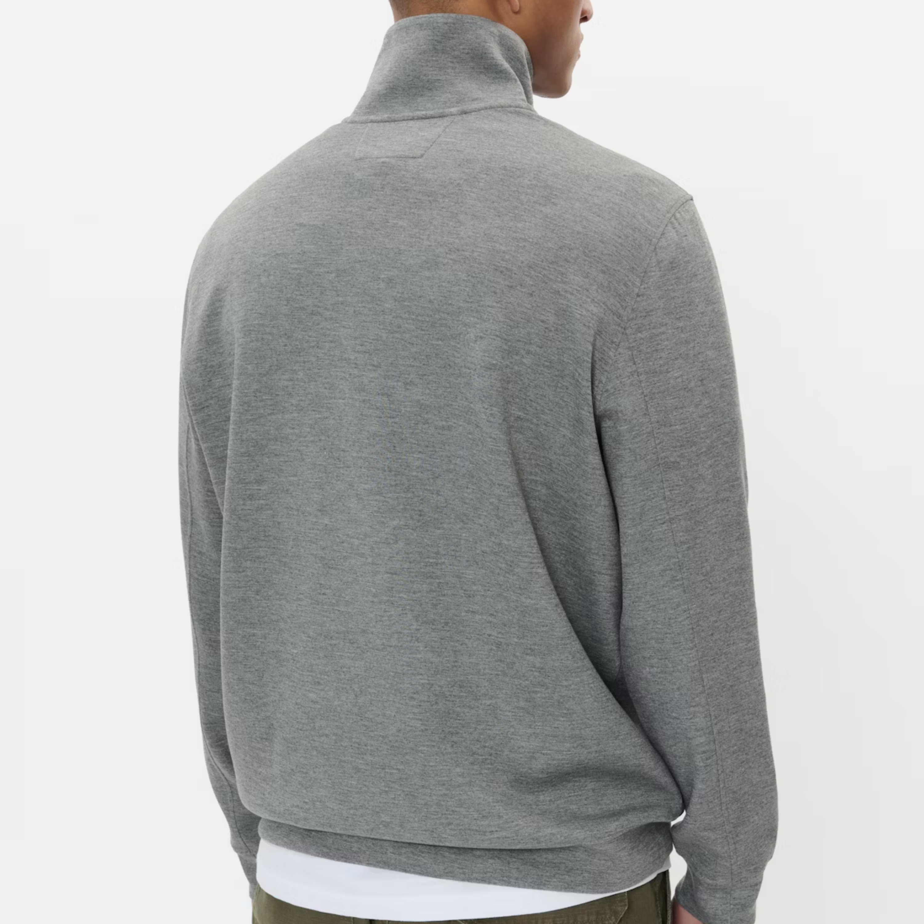 Matinique MAkade Half Zip Sweatshirt - Medium Grey Melange