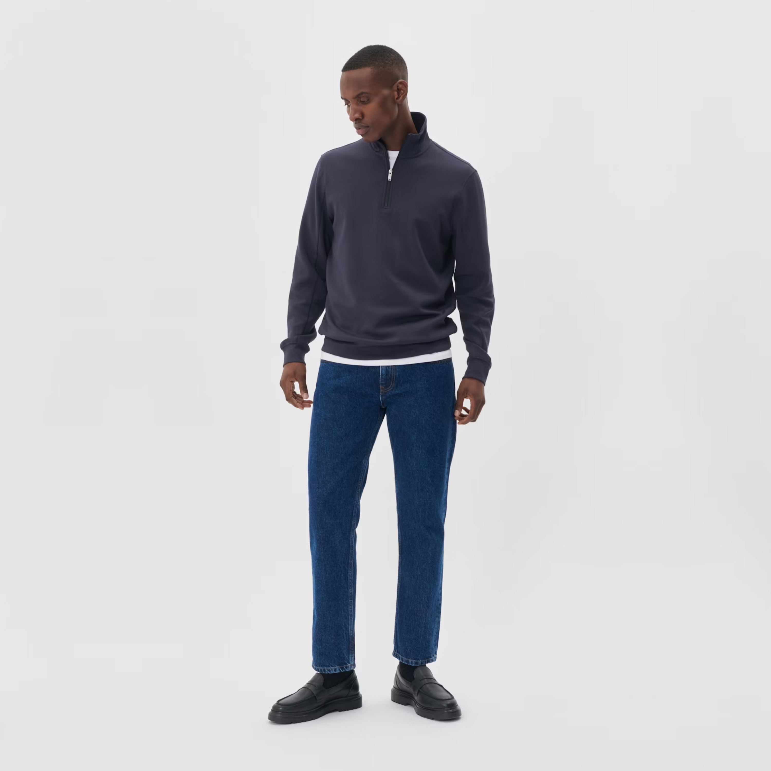 Matinique MAkade Half Zip Sweatshirt - Navy
