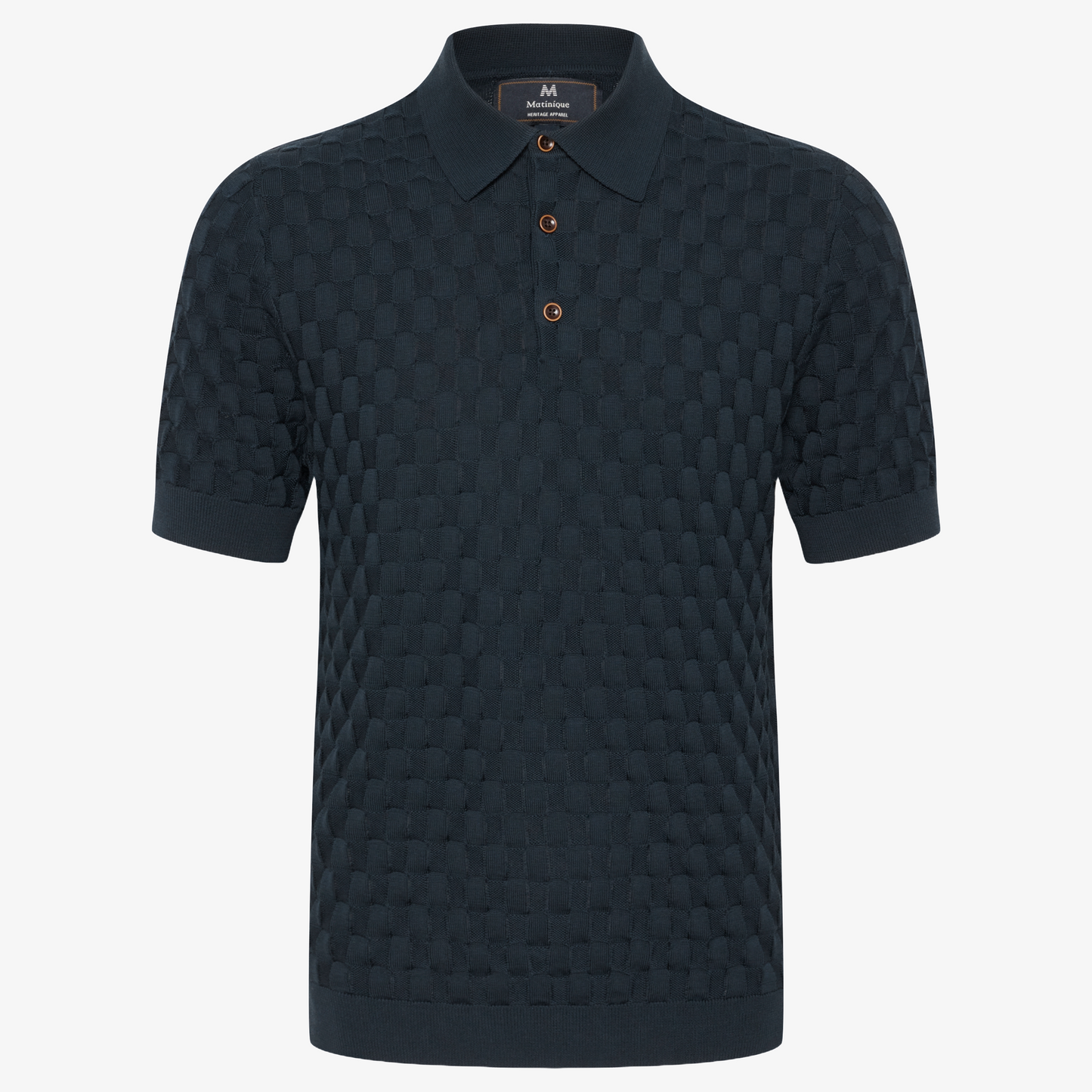 Matinique MApolo Heritage Knitted Polo - Dark Navy