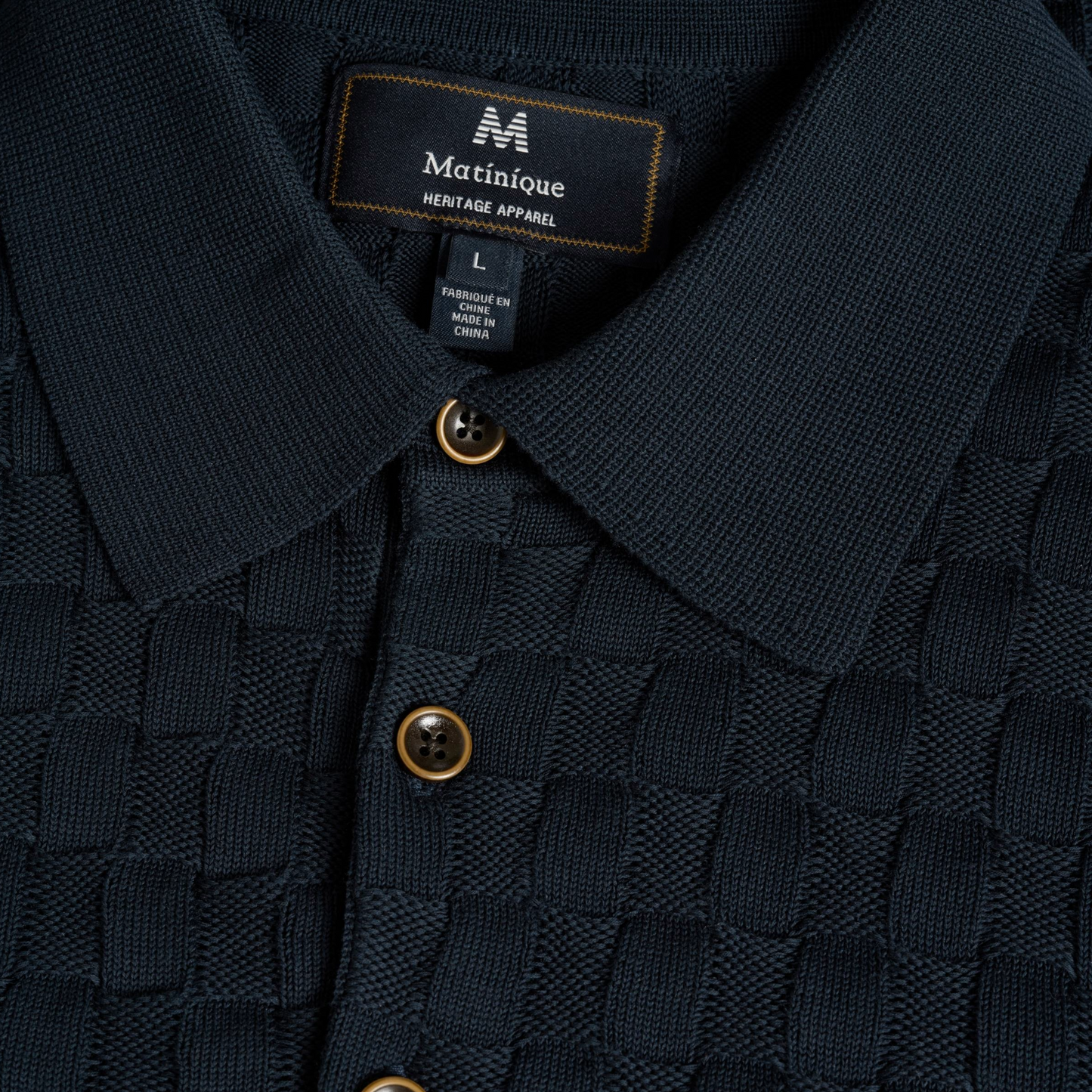 Matinique MApolo Heritage Knitted Polo - Dark Navy