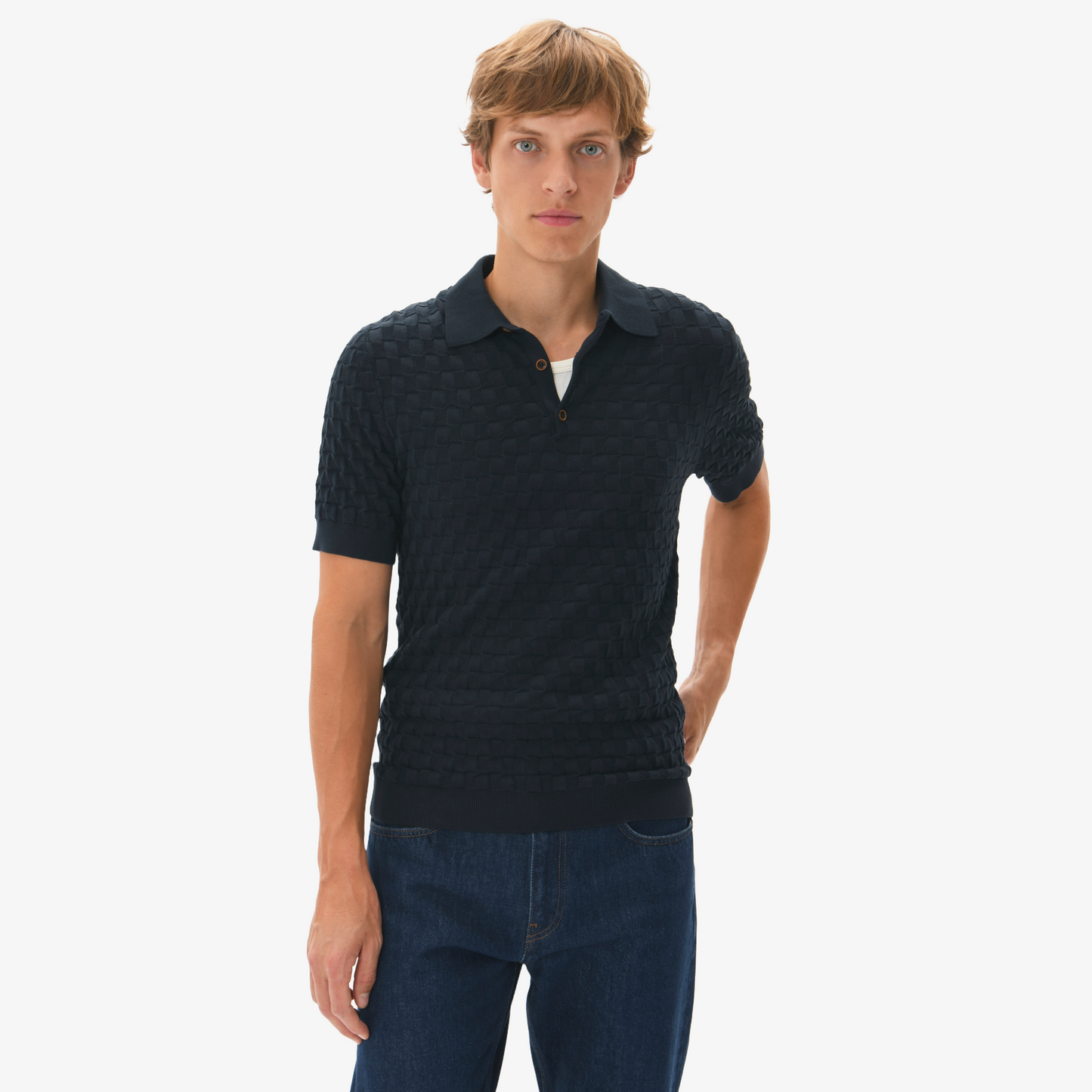 Matinique MApolo Heritage Knitted Polo - Dark Navy