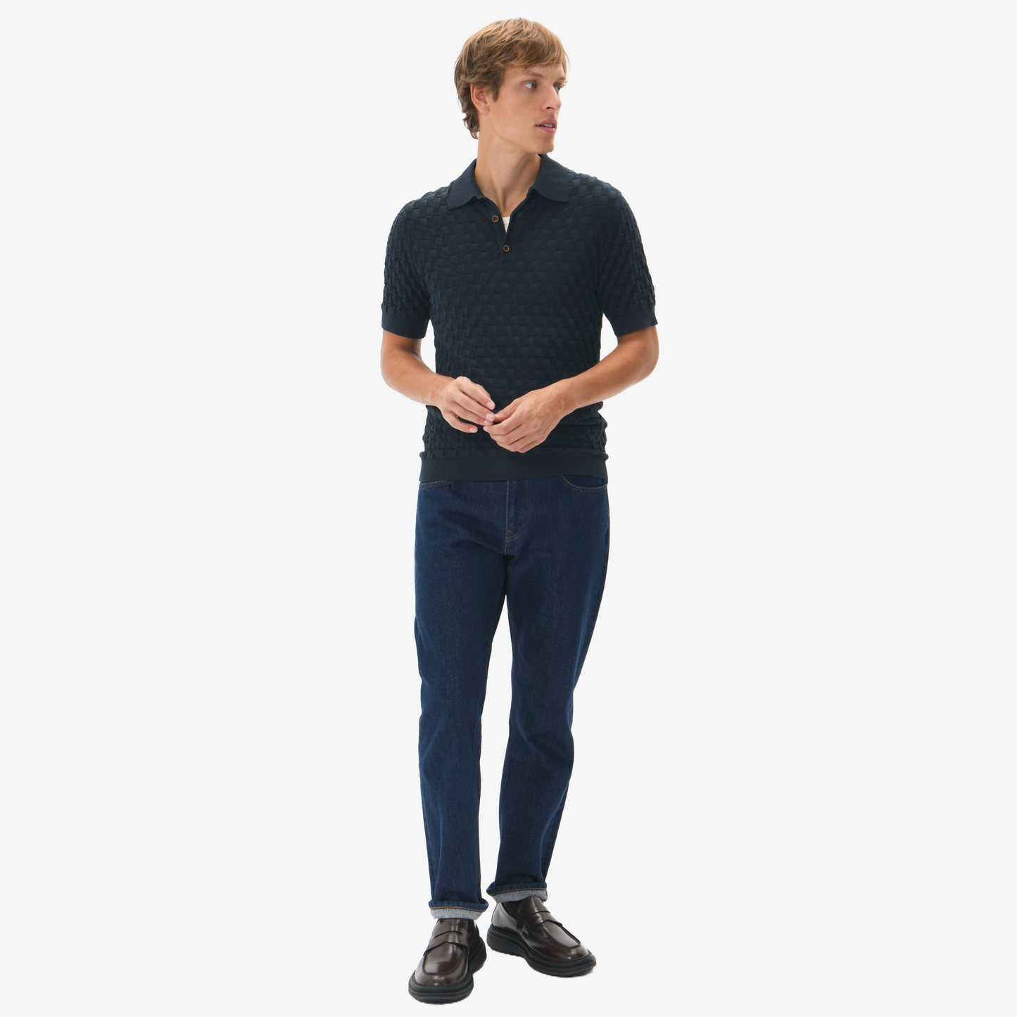 Matinique MApolo Heritage Knitted Polo - Dark Navy