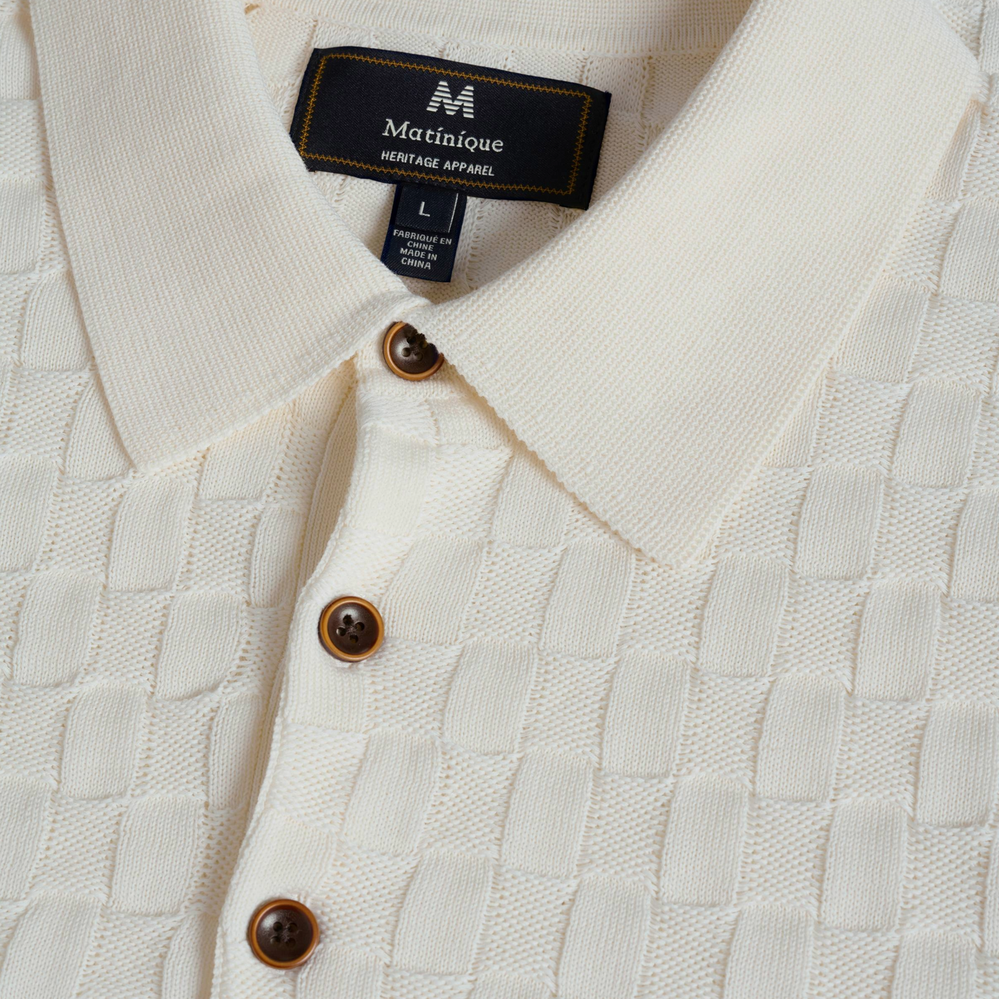 Matinique MApolo Heritage Knitted Polo - Off White