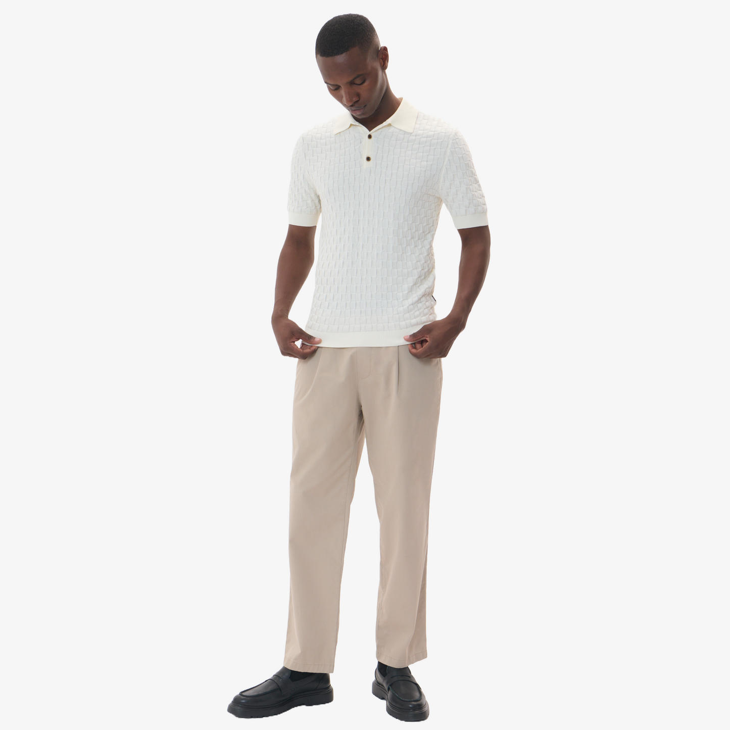 Matinique MApolo Heritage Knitted Polo - Off White