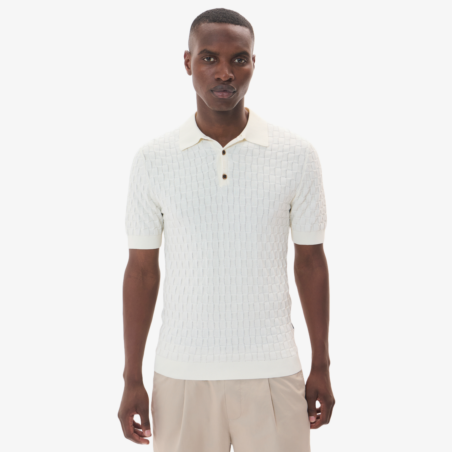 Matinique MApolo Heritage Knitted Polo - Off White