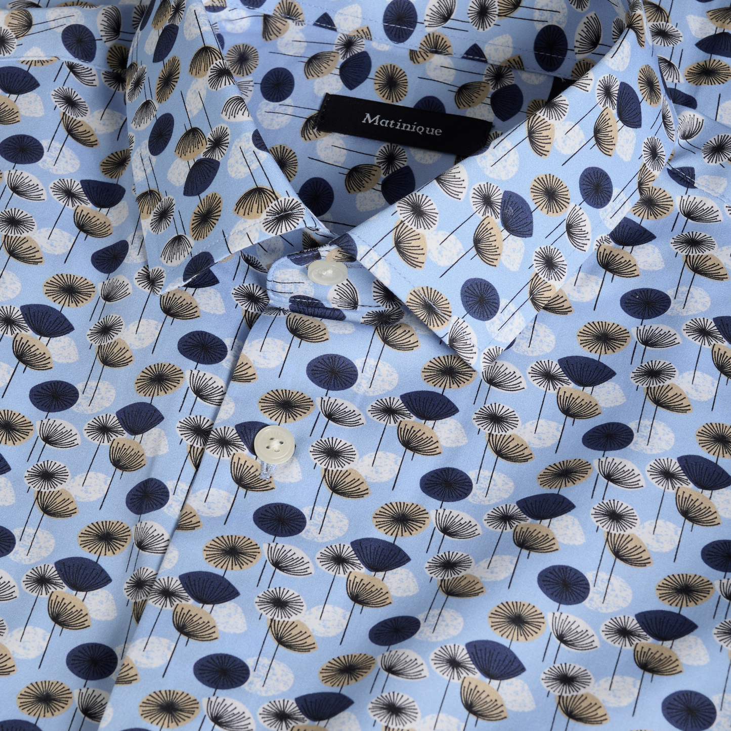 Matinique Matrostol Floral Print Shirt - Chambray Blue