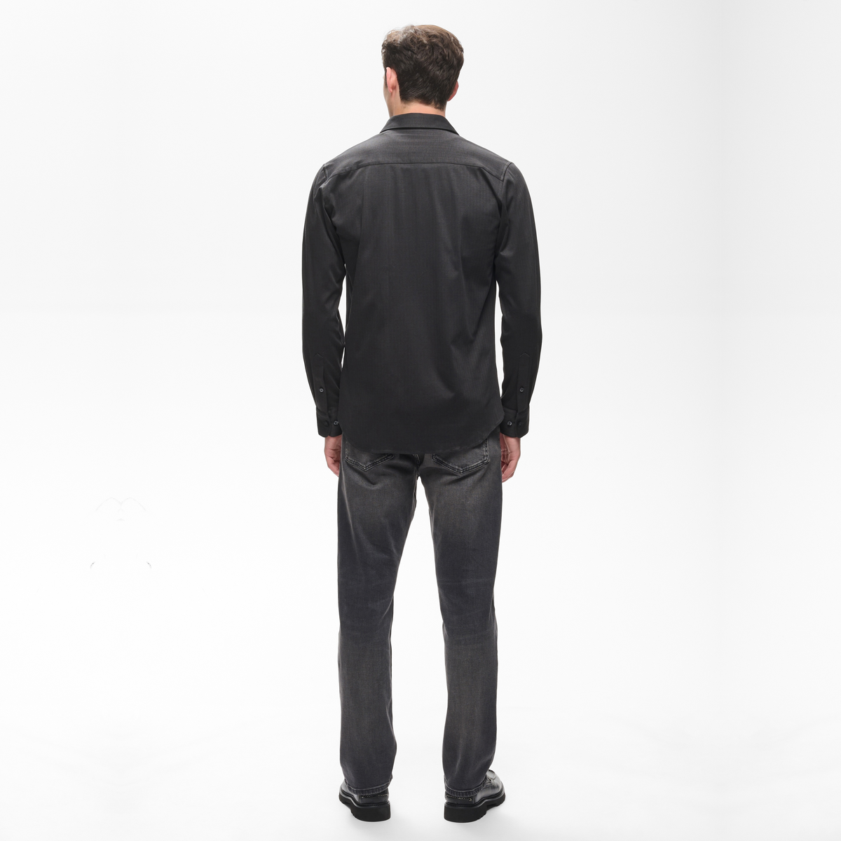 Matinique Mamarc Tonal Herringbone Shirt - Black