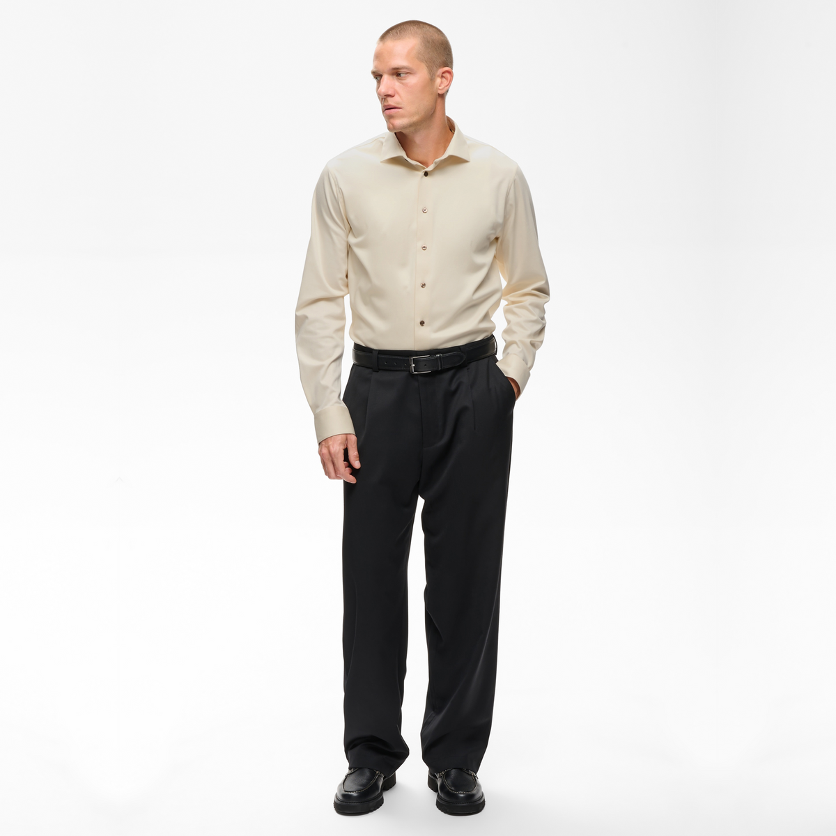 Matinique Mamarc Tonal Herringbone Shirt - Off White