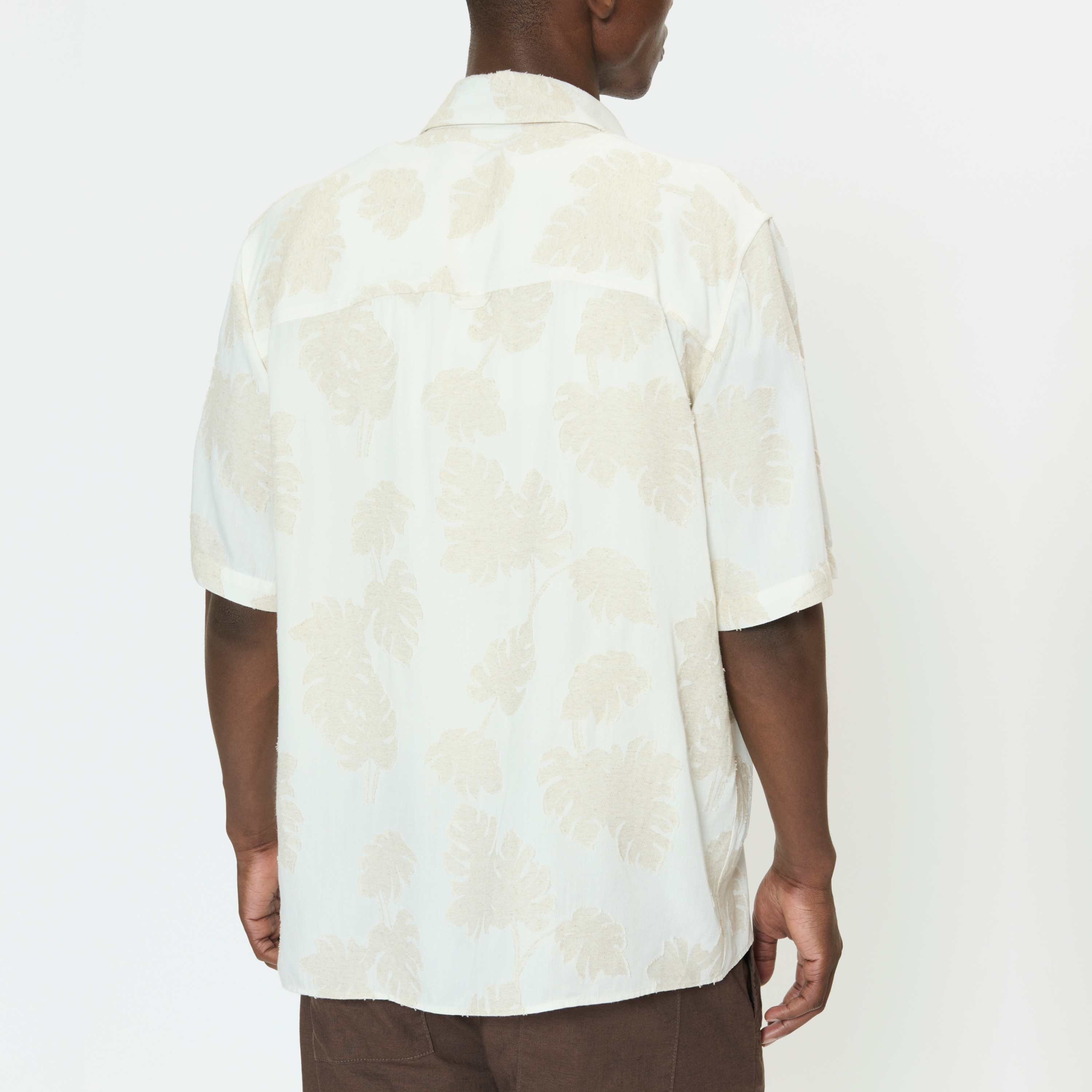 Matinique Maklampo Textured Printed Short Sleeve Shirt - Fog