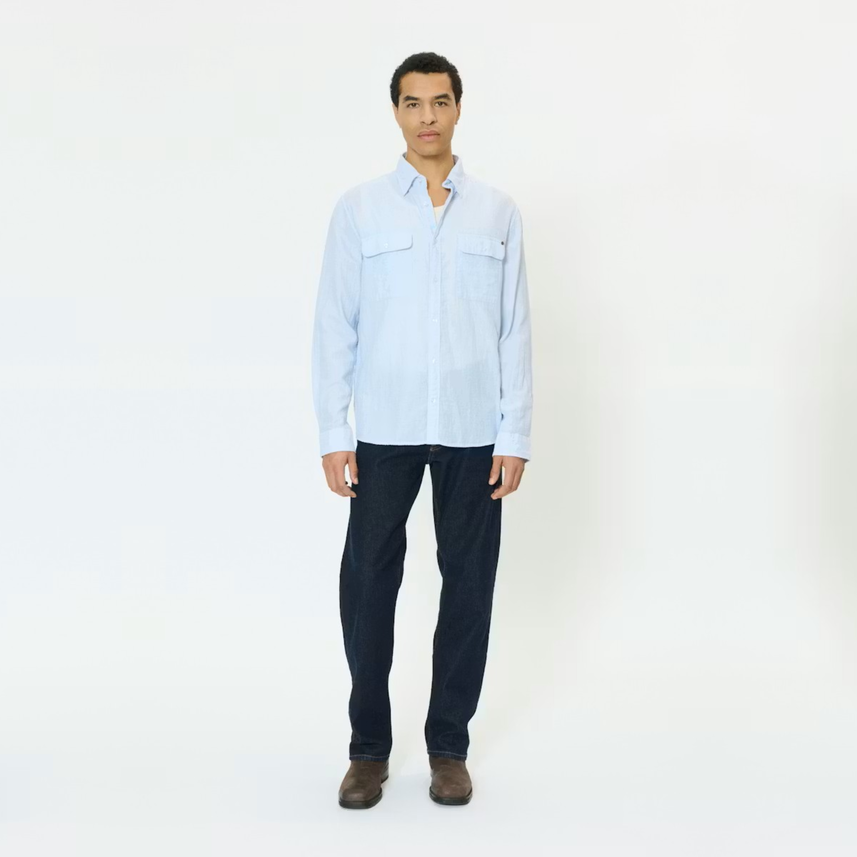 Matinique Machristaldo Heritage Cotton Shirt - Chambray Blue