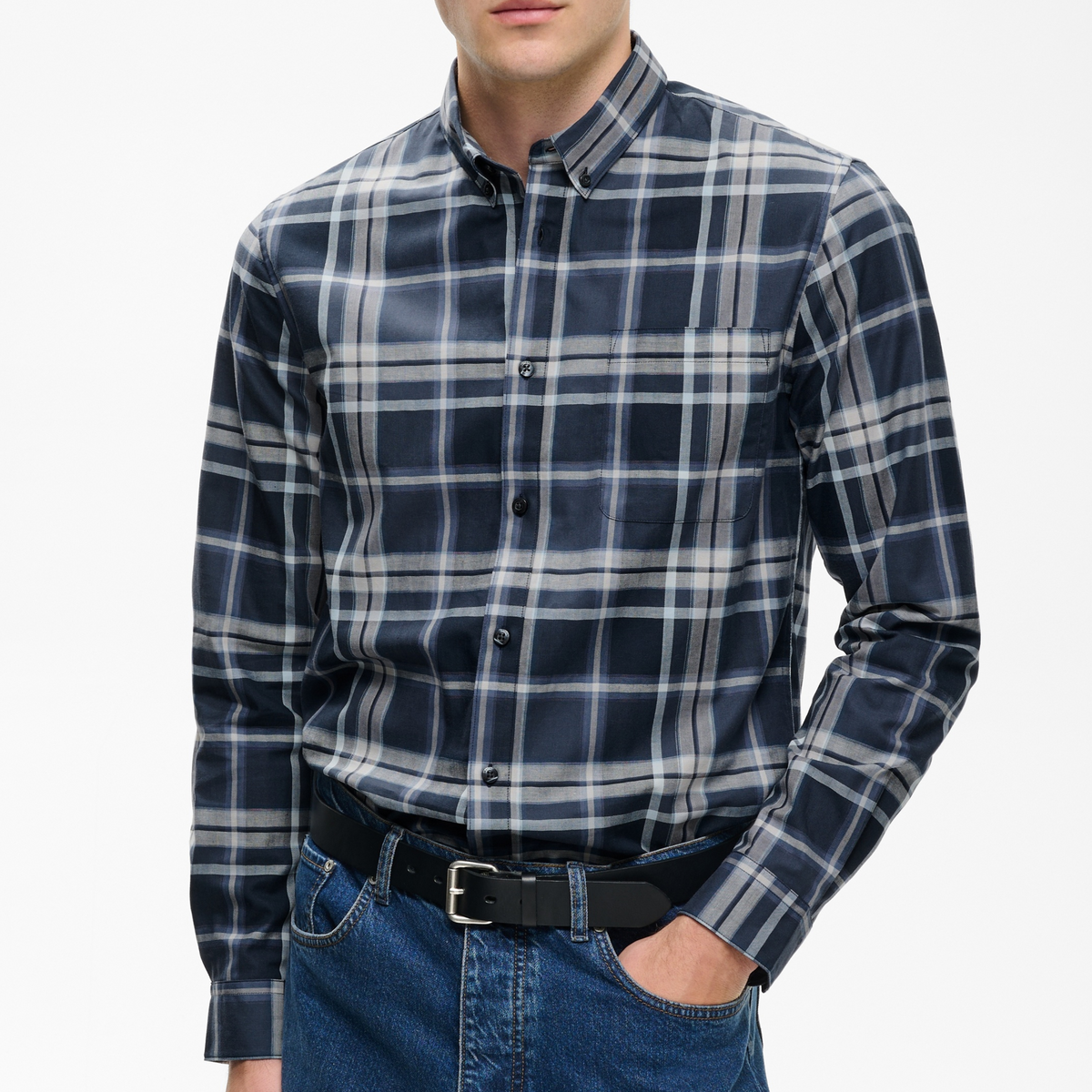 Matinique Matrostol Check Shirt - Dark Navy