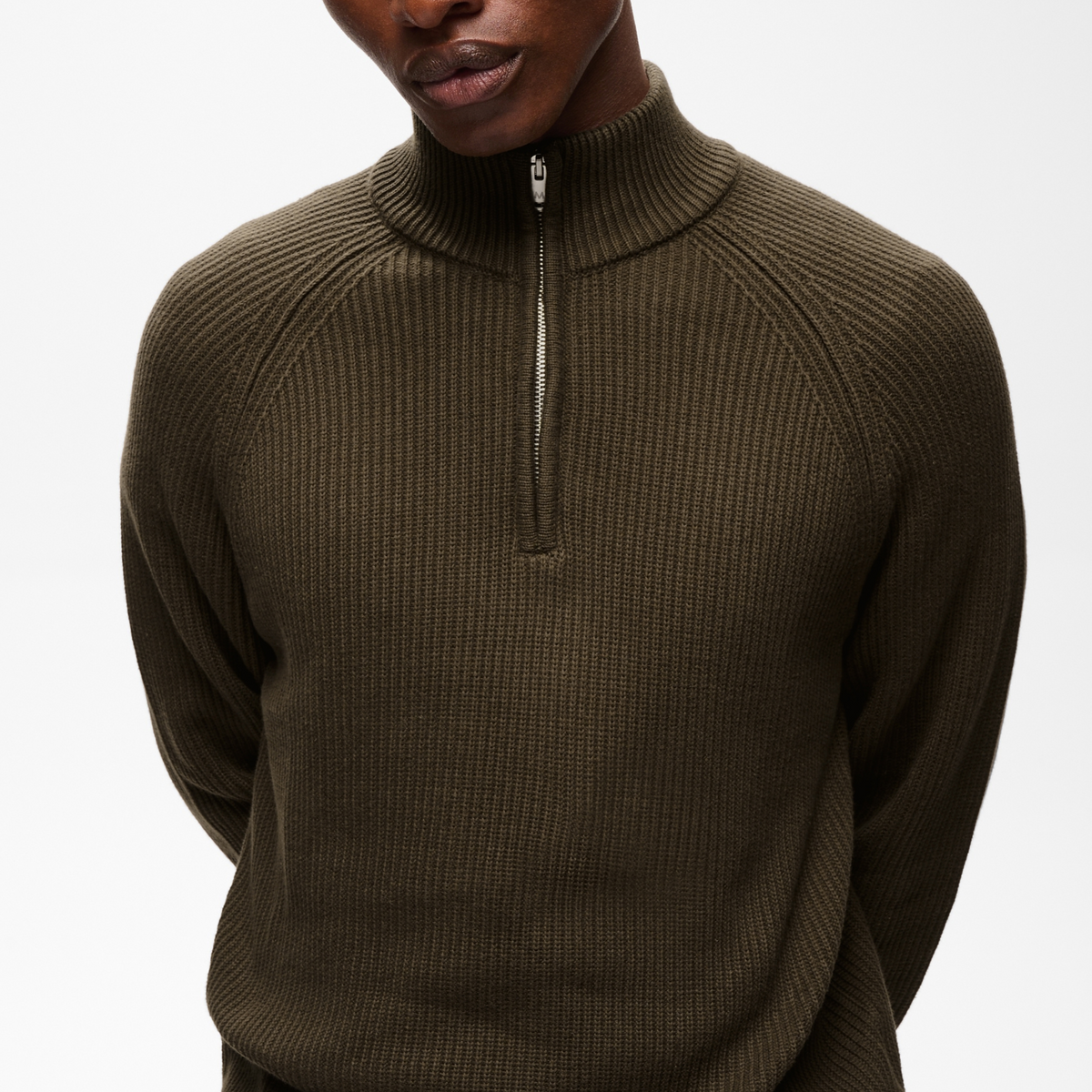 Matinique Mahellson Half Zip Knitted Jumper - Turkish Coffee