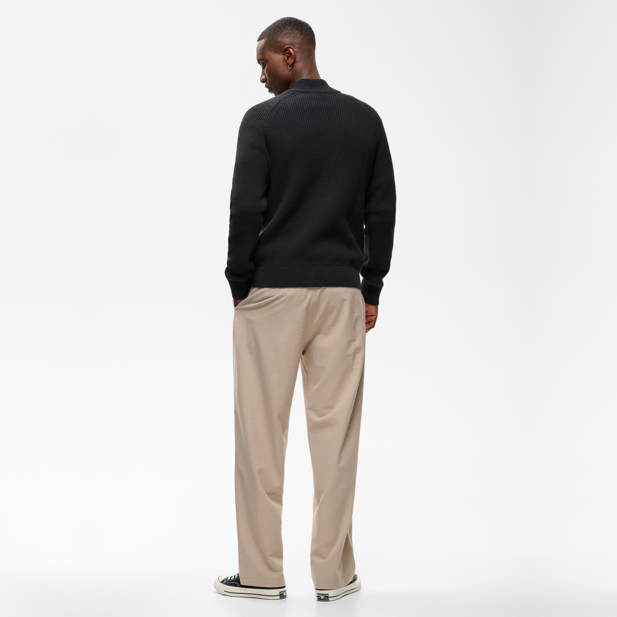 Matinique Mahellson Half Zip Knitted Jumper - Black