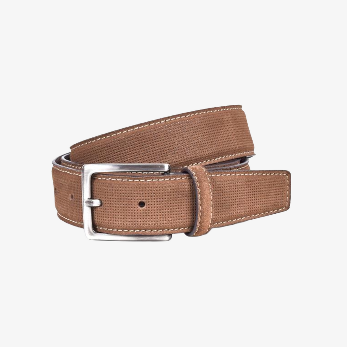Miguel Bellido 35mm Cowhide Suede Belt - Brown