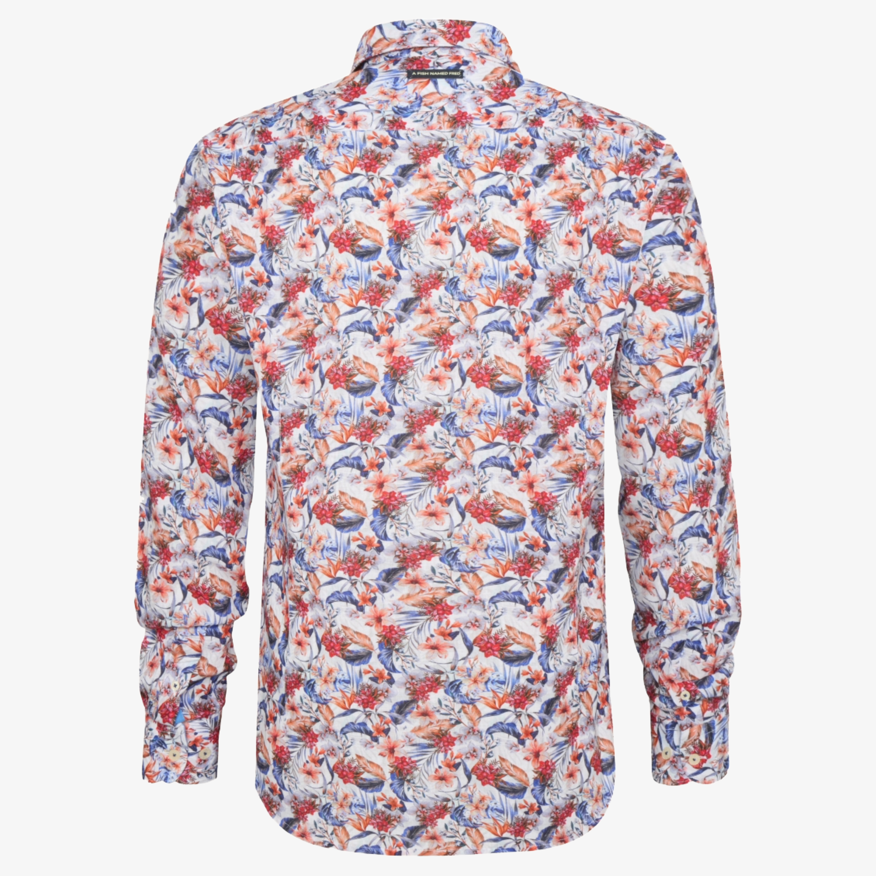 A Fish Named Fred Floral Shirt - Coral