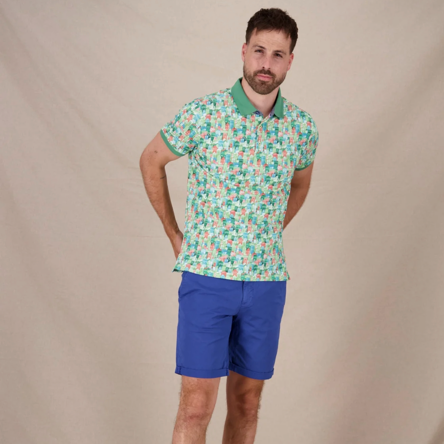 A Fish Named Fred Garment Dye Bermuda Shorts - Cobalt Blue