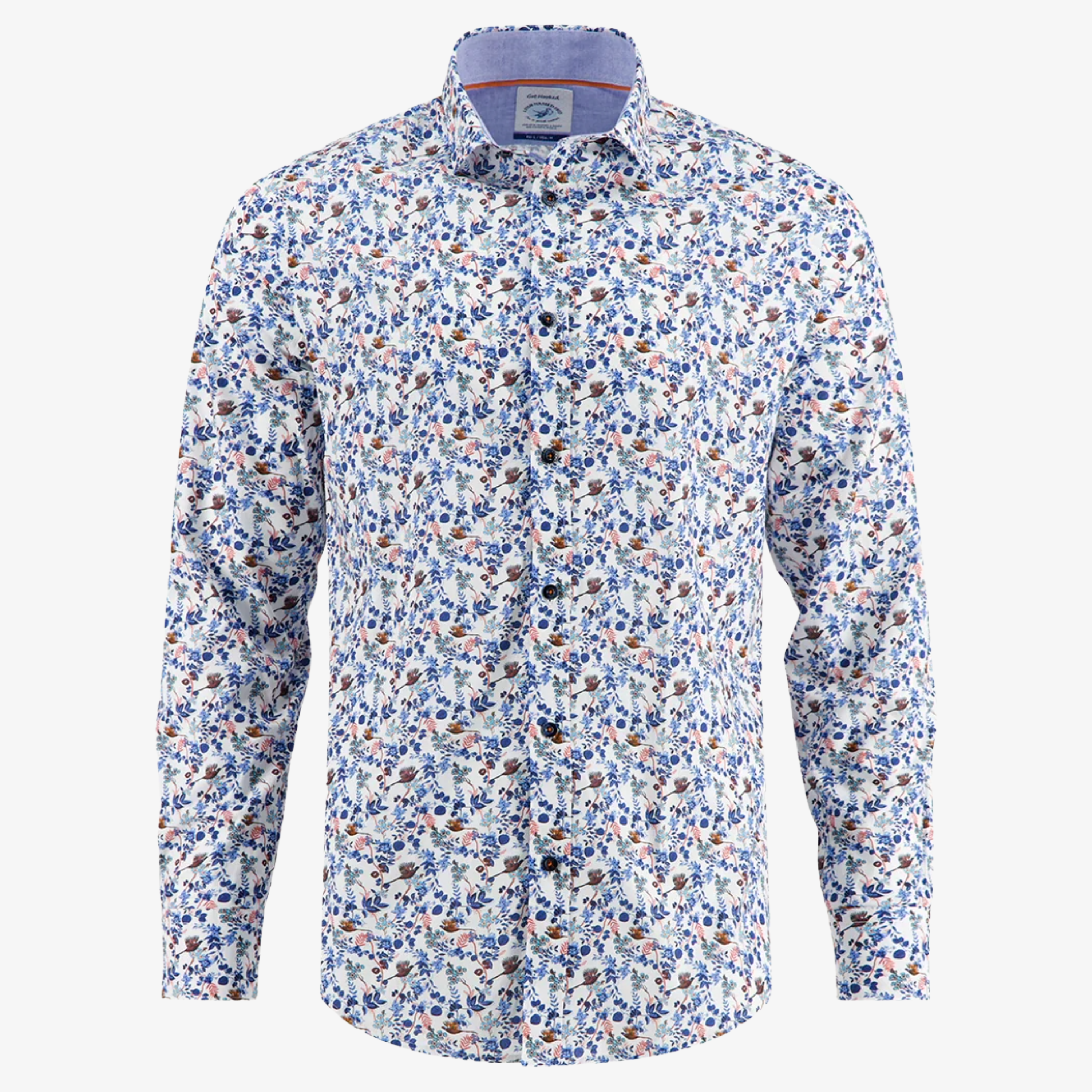 A Fish Named Fred Pheasant Printed Shirt - Blue