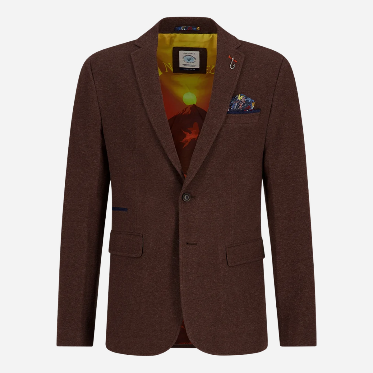 A Fish Named Fred Pique Blazer - Chocolate Brown