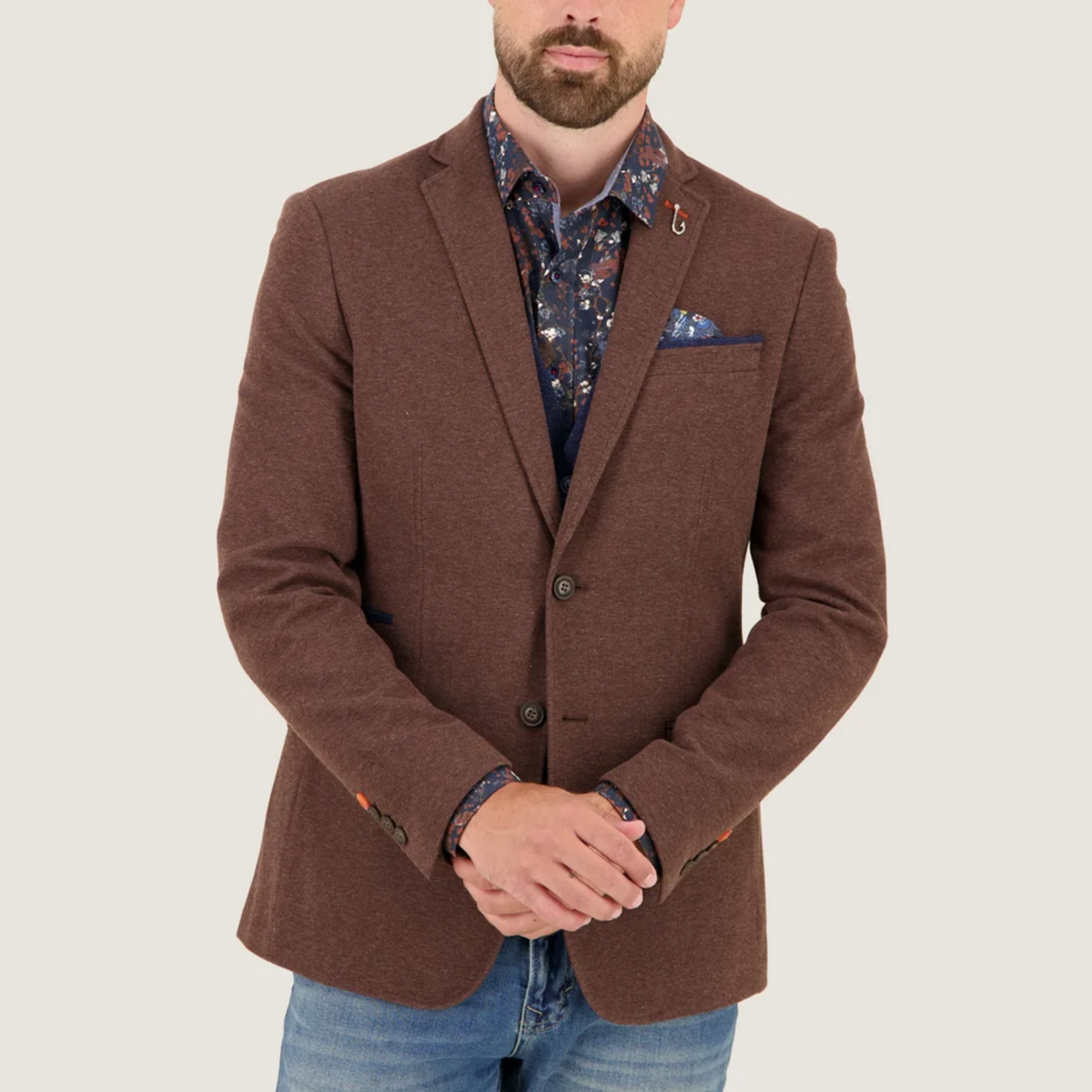 A Fish Named Fred Pique Blazer - Chocolate Brown