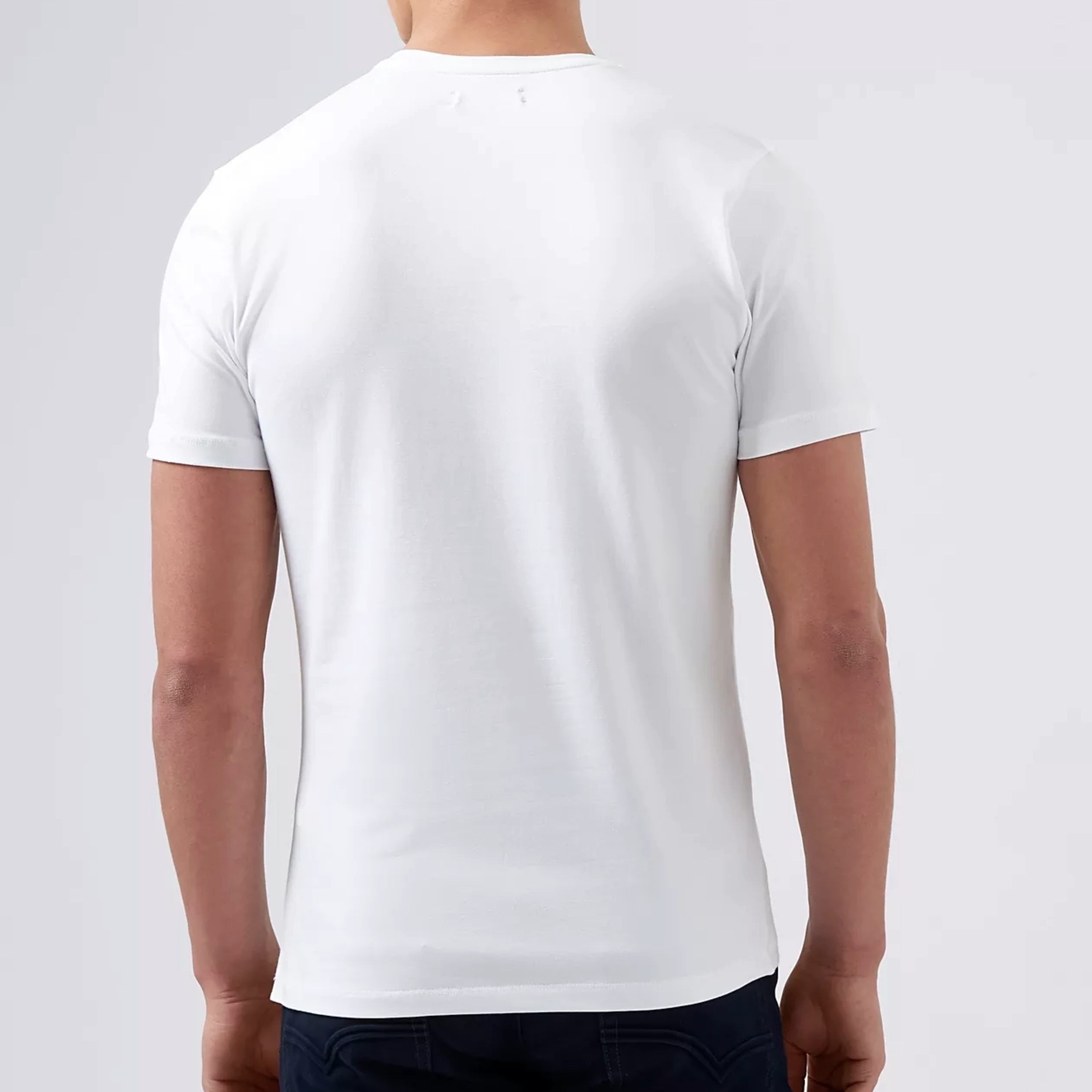Remus Tapered Fit Cotton-Stretch T Shirt - White